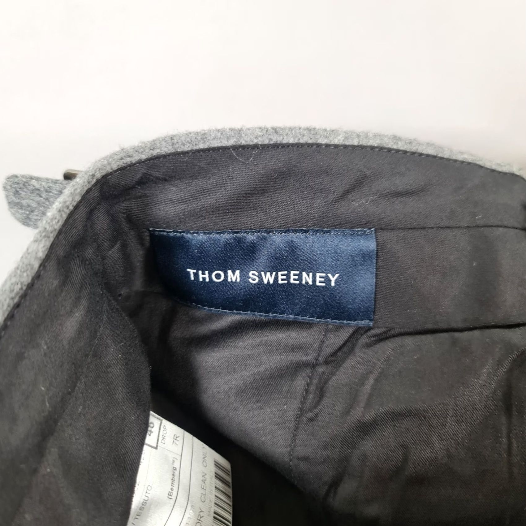 Thom Sweeney Thom Sweeney Trousers Grey Wool Flannel W30 L26 Dress Pants Mens Regular Slim/Tapered Pocket Size US 30 / EU 46 - 6 Thumbnail