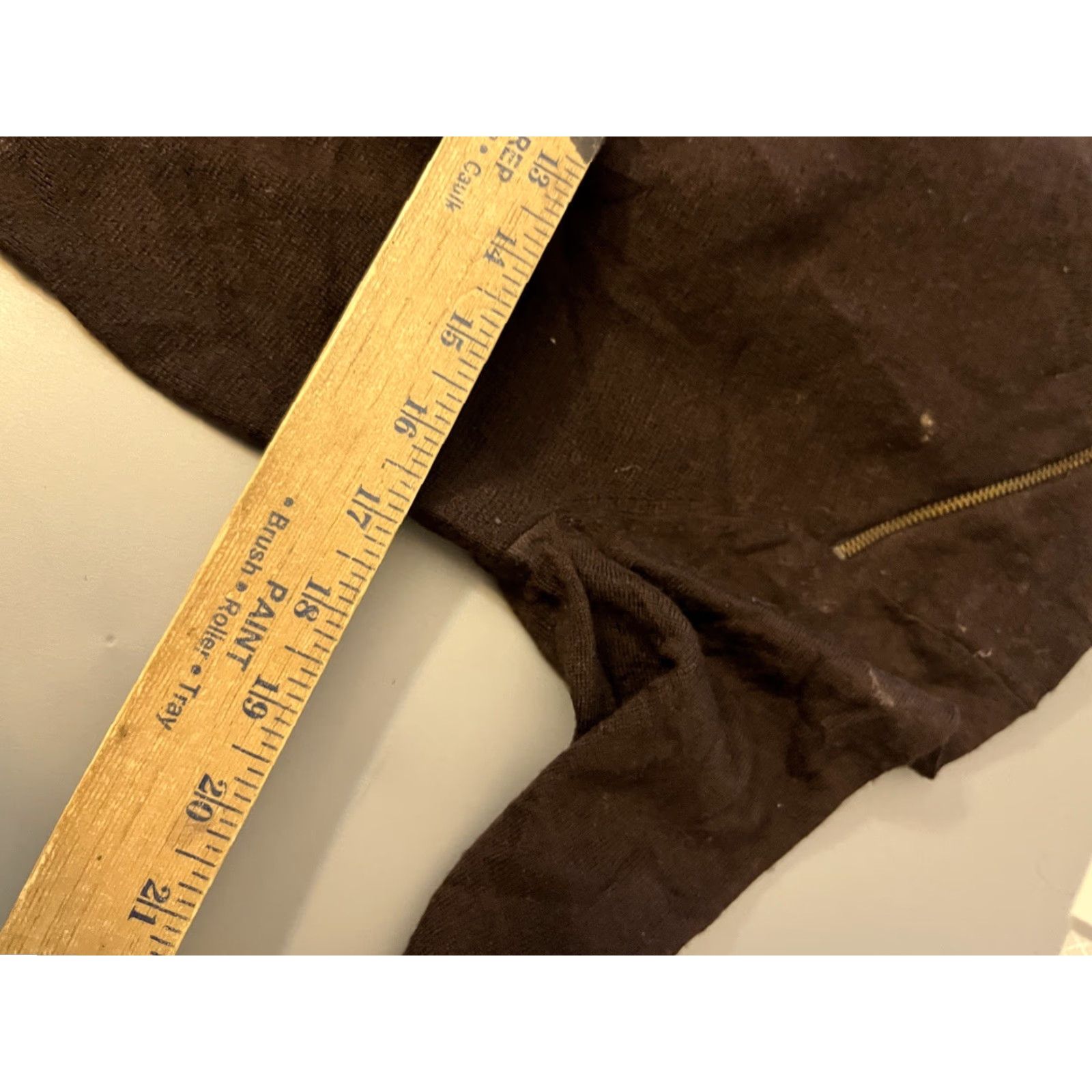 J.Crew J.CREW Merino Wool Asymmetrical Zip Sweater, Brown, S, Women, Wool, V-Neck, 100% Wool, B1264, Size S Size S / US 4 / IT 40 - 7 Thumbnail