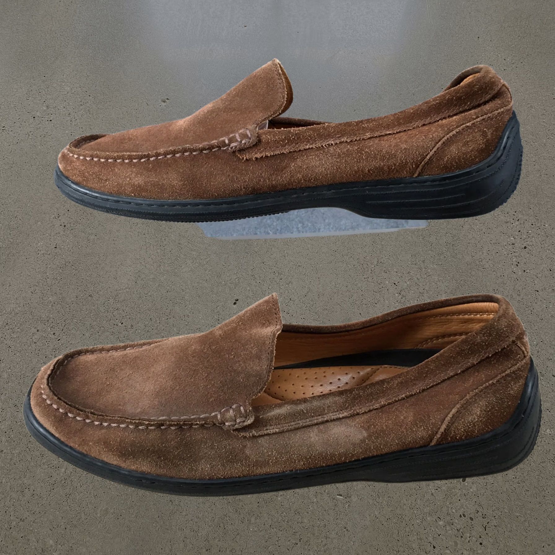 Tommy Bahama Penny Loafers Shoes Mens 11 Brown Leather Slip On Mocha Comfort, Men's