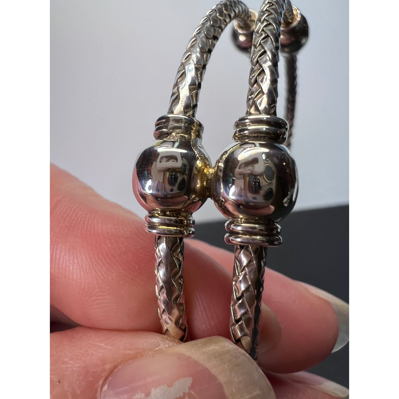 Other Sterling silver adjustable station cuff bracelet Size ONE SIZE - 6 Thumbnail