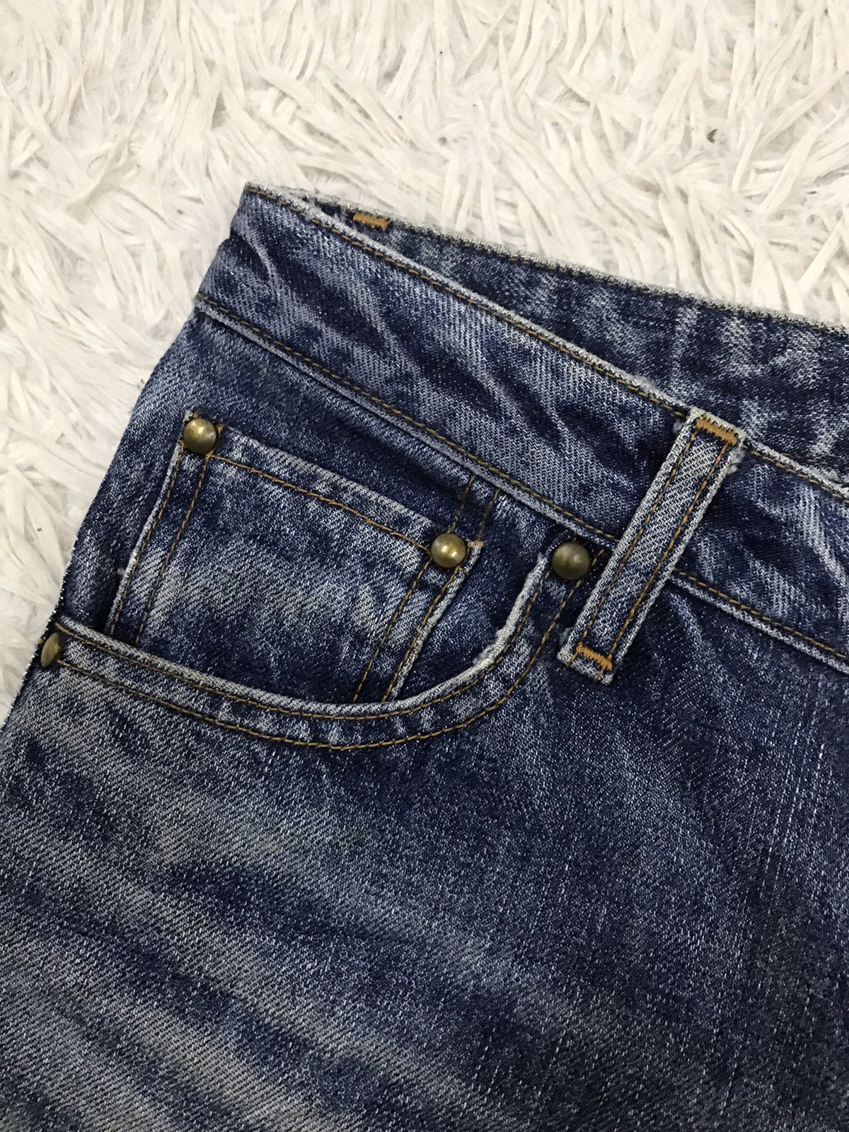 Designer 🔥Flare🔥 Vintage Alcali Distressed Denim Jeans Size US 29 - 7 Thumbnail