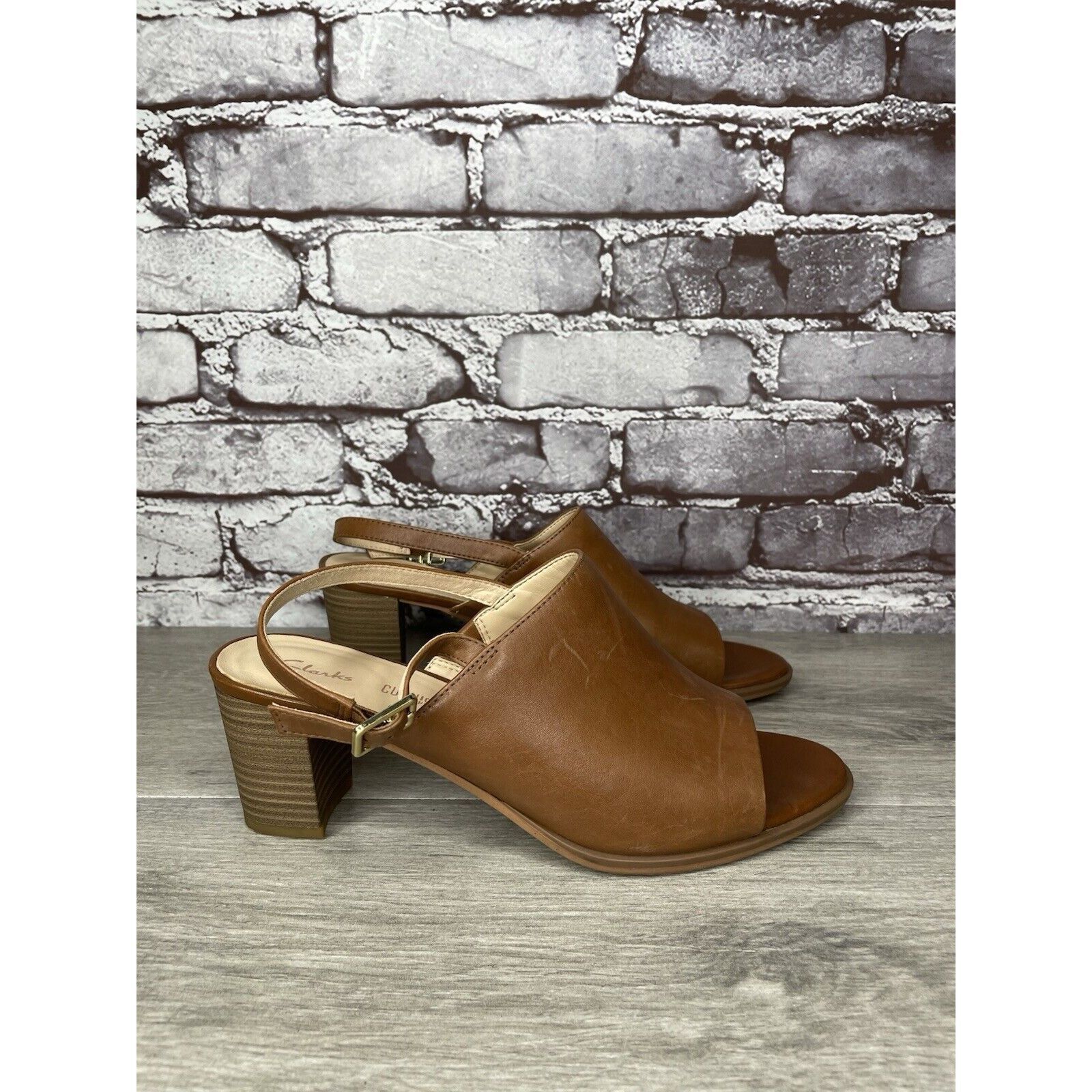 Clarks Clarks Brown Leather Casual Ankle Strap Open Toe Sandals Wom Size US 8.5 / IT 38.5 - 11 Thumbnail