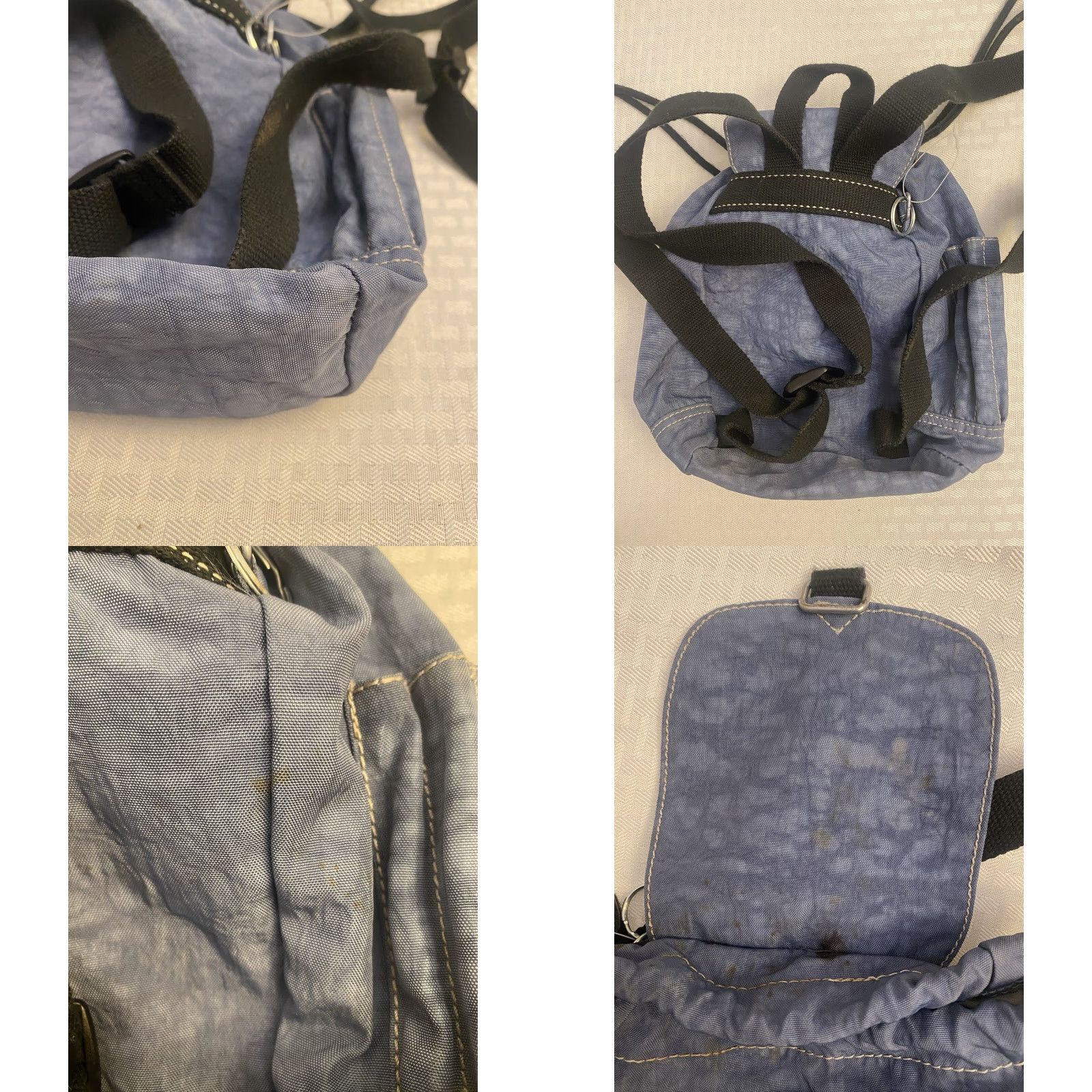 Vintage Kipling Lovebug Travel Small Mini Bag Backpack Blue Size ONE SIZE - 8 Thumbnail