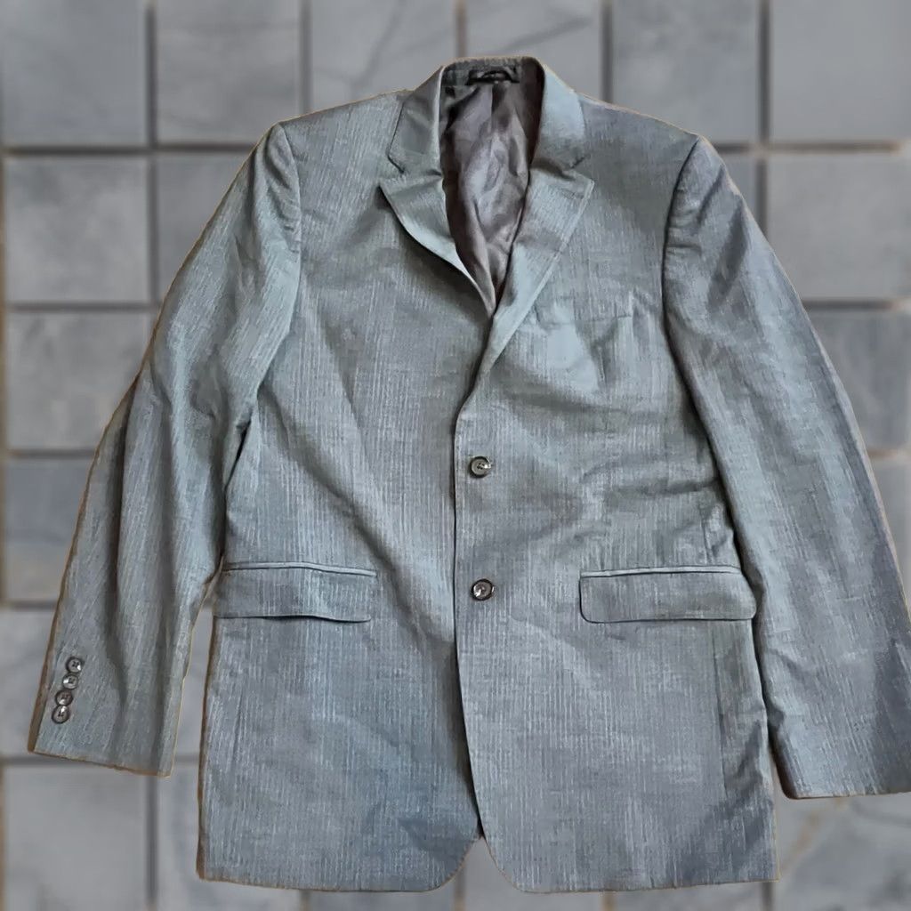 Ralph Lauren Ralph Lauren Black Label Gray Wool Slim Fit Sport Blazer Jacket Mens 42L Size 42R - 1 Thumbnail