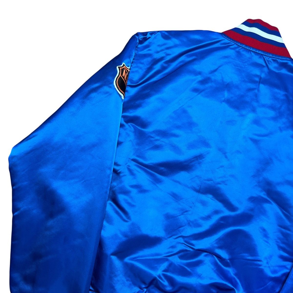 Starter 1990s NHL Winnipeg Jets Starter Spell Out Blue Satin Jacket Size US L / EU 52-54 / 3 - 24 Thumbnail