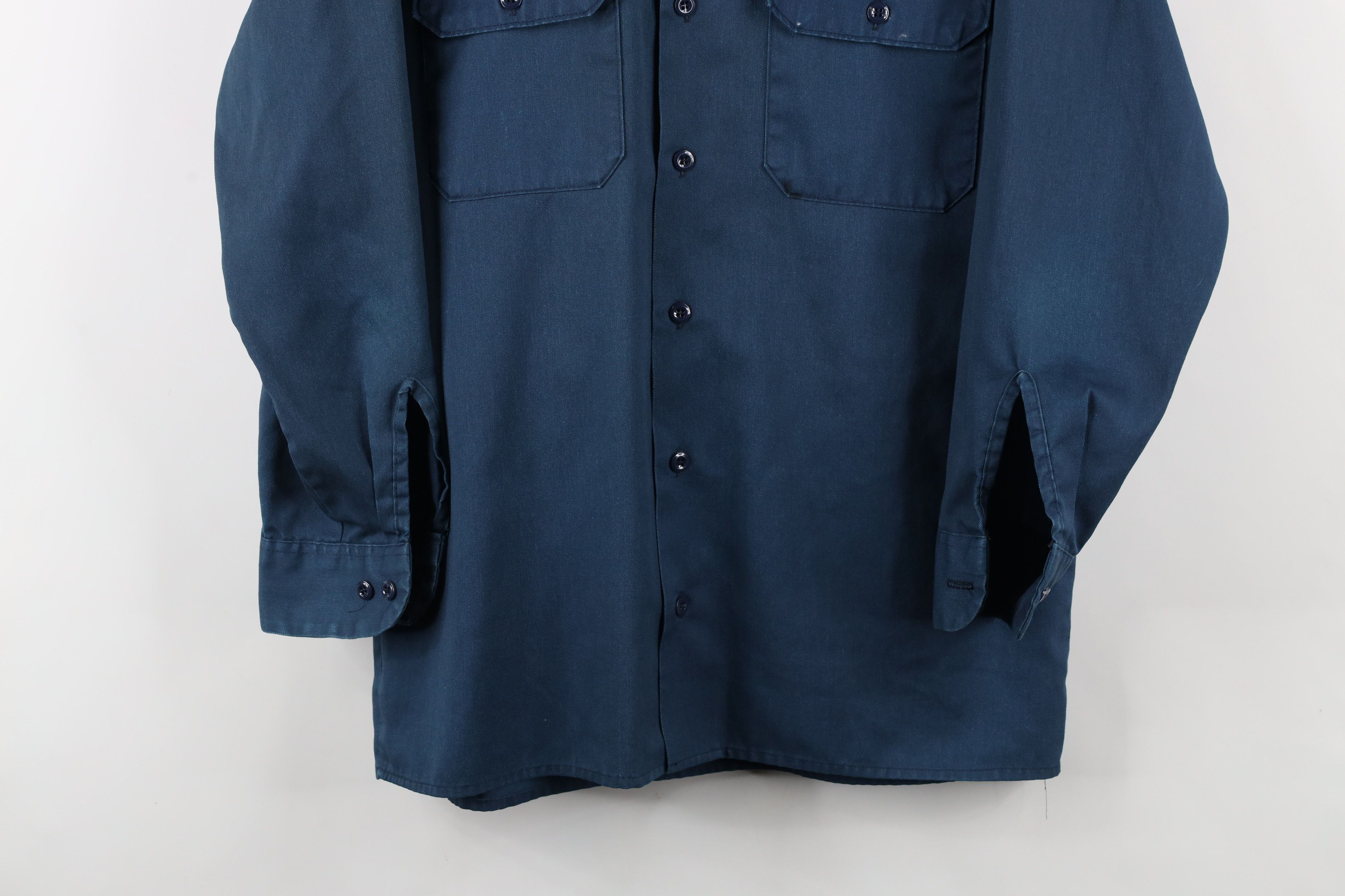 Dickies × Vintage Vintage 90s Dickies Workwear Button Shirt Blue USA Size US M / EU 48-50 / 2 - 3 Thumbnail