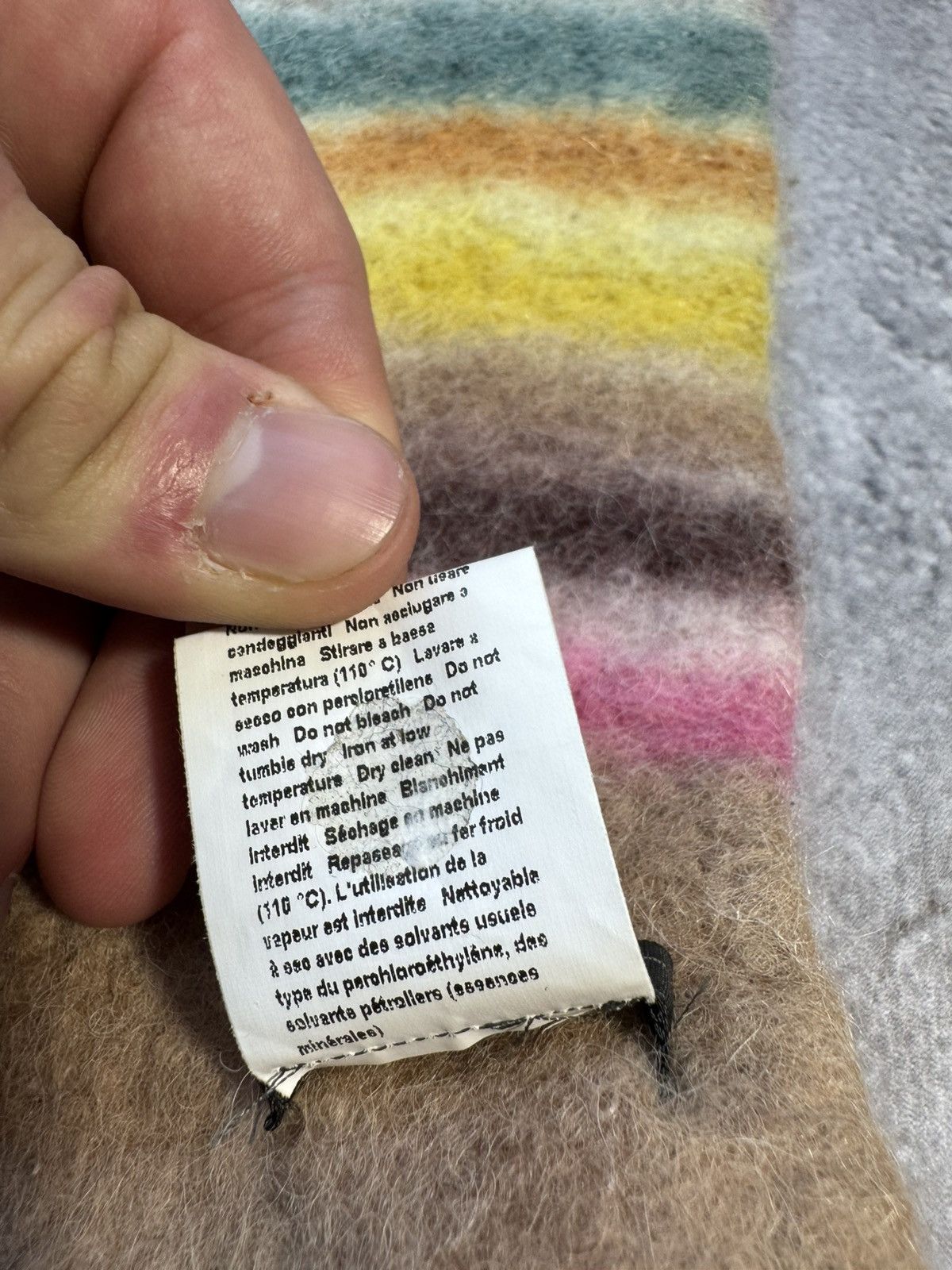 Faliero Sarti × Vintage Faliero Sarti Alpaca scarf Size ONE SIZE - 5 Thumbnail