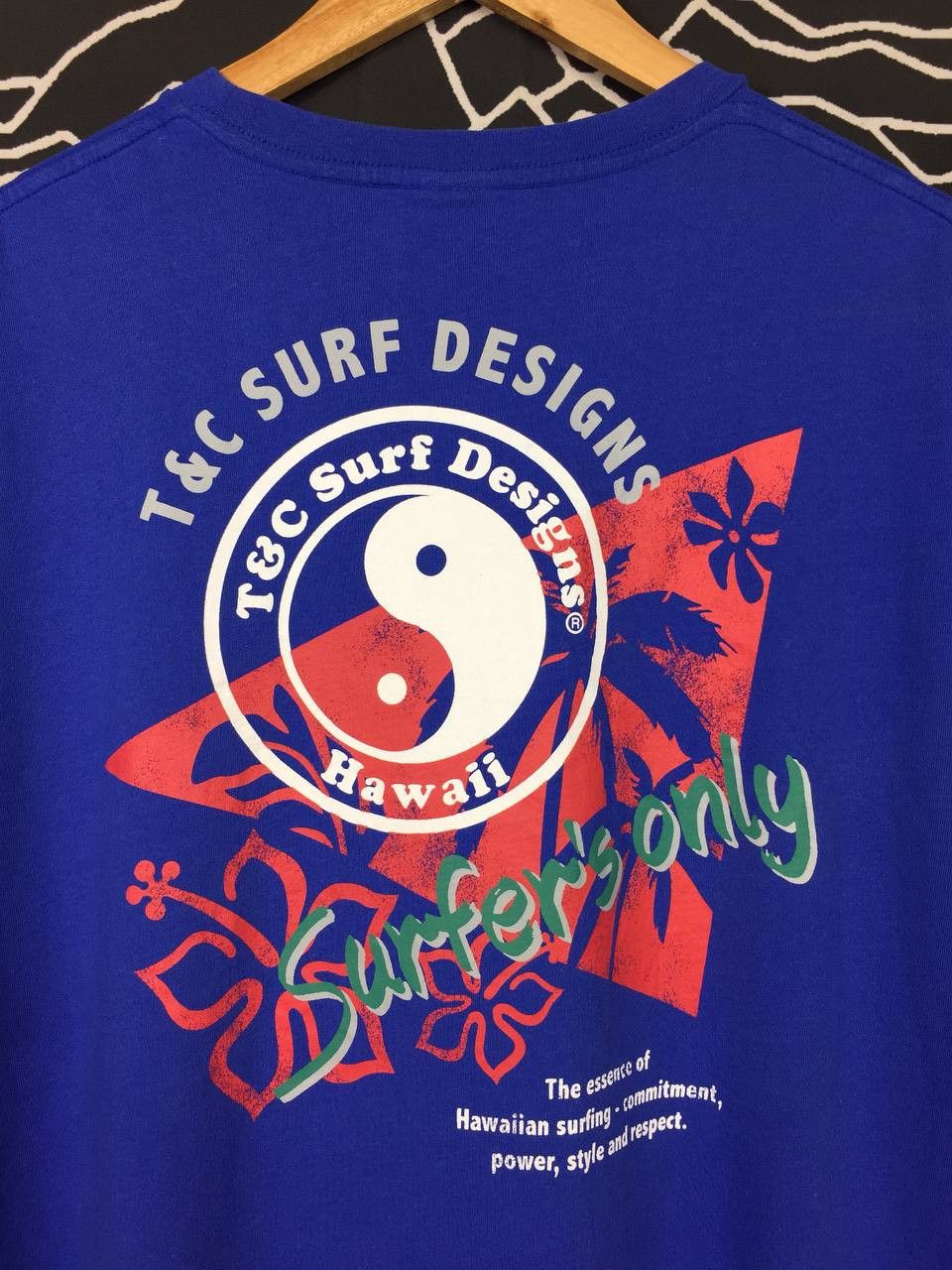 Vintage Vtg T&C Surf Designs Hawaii Surfer's Only Tee Size US XXL / EU 58 / 5 - 3 Thumbnail