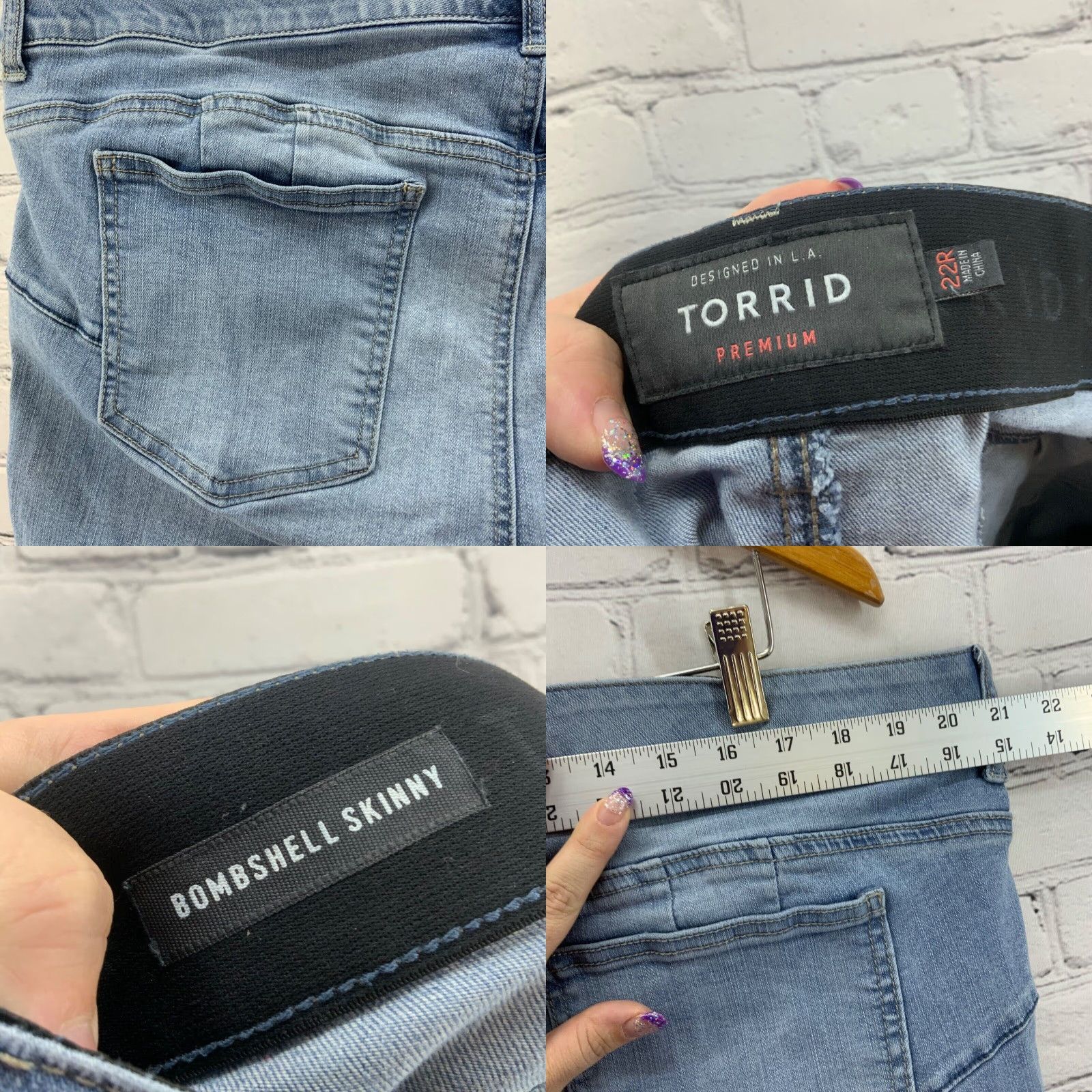 Torrid Red Denim Jeans sale Size 22R