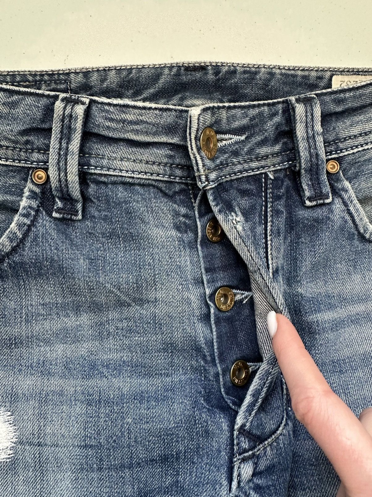 Diesel Vintage Y2k Diesel Larkee Zip Denim Jeans Pants Size US 30 / EU 46 - 10 Thumbnail