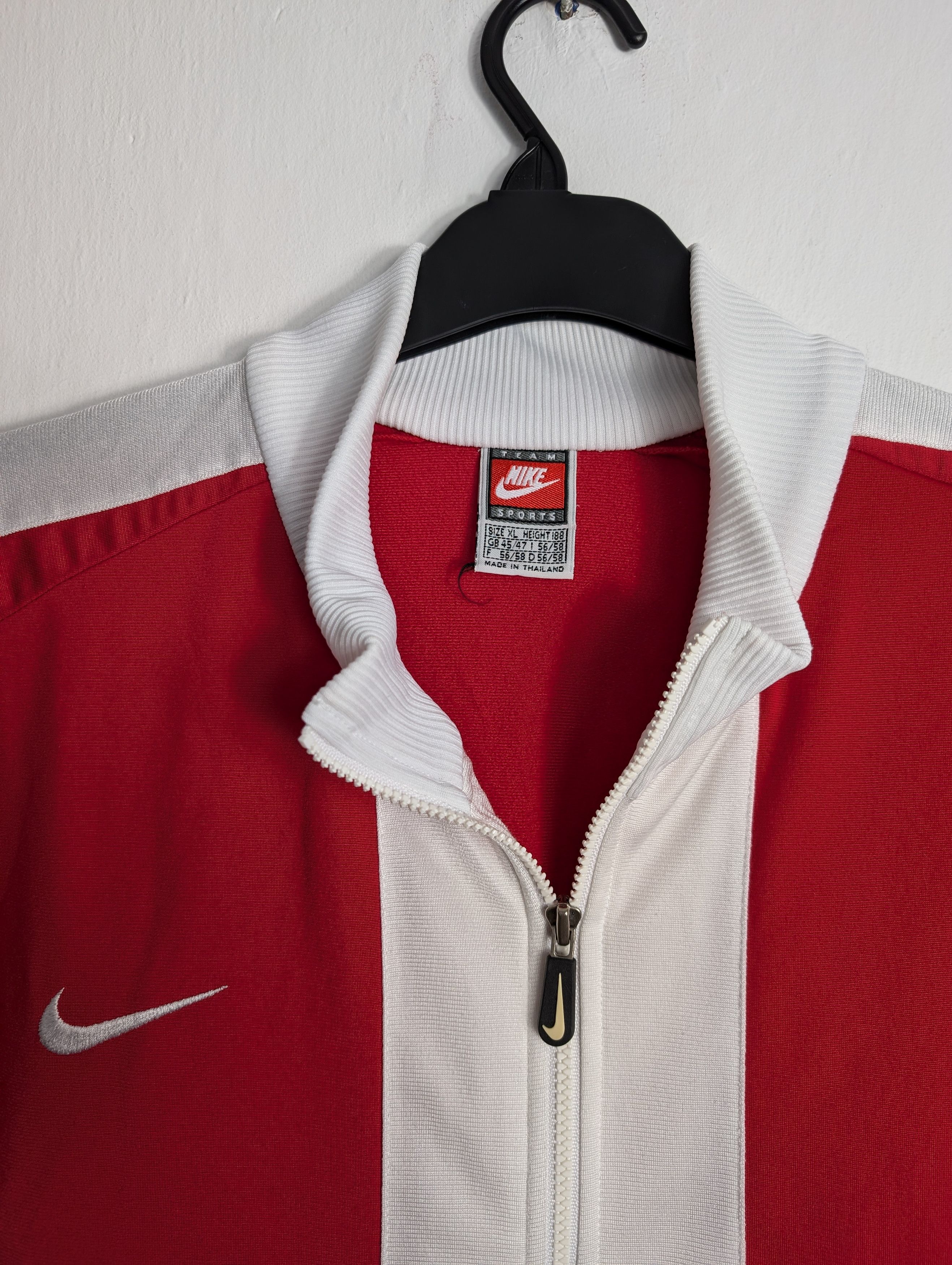 Nike Vintage Nike Team Track Jacket Red White Baggy Y2K XL Size US XL / EU 56 / 4 - 3 Thumbnail