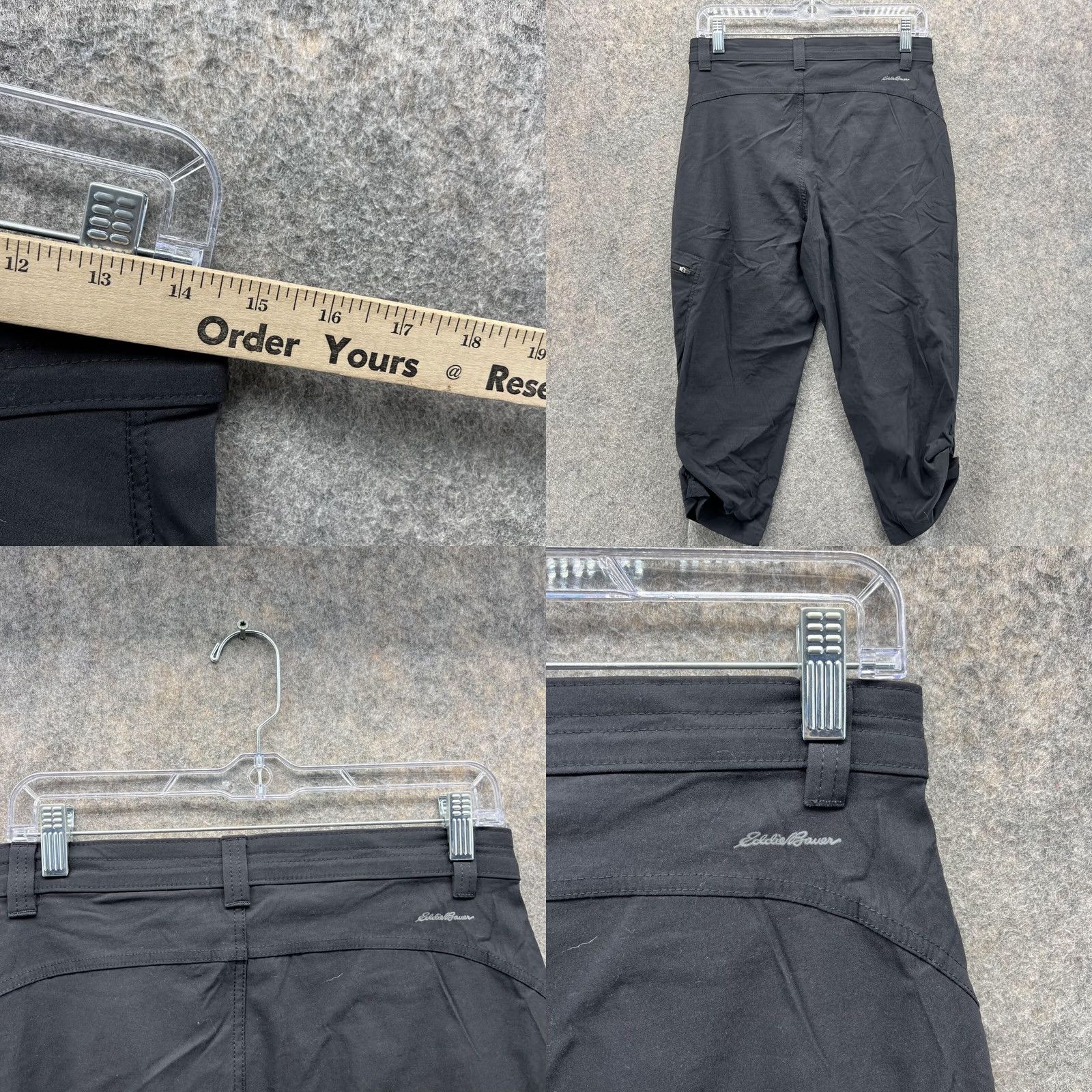 Eddie Bauer Eddie Bauer Pants Women 6 Black Flat Front Chino Stretch Casual Size 28" / US 6 / IT 42 - 8 Thumbnail