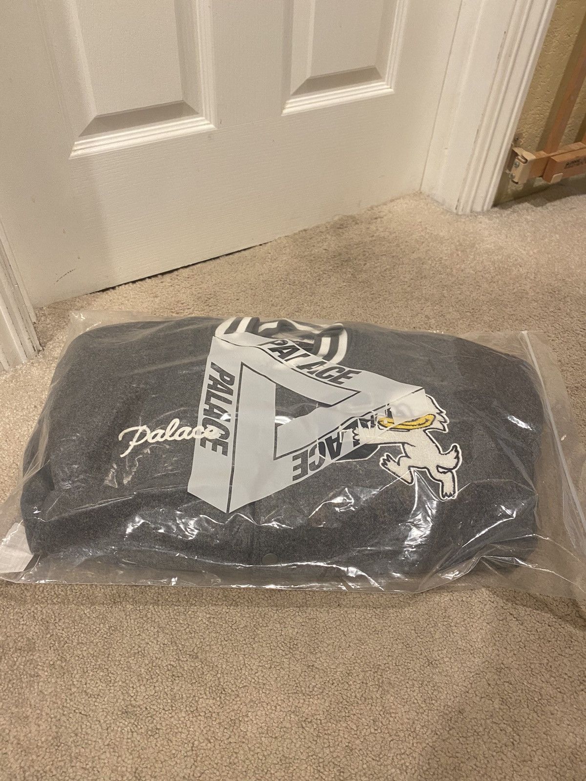 image of Gap Varsity Jacket Grey Size Large, Men's
