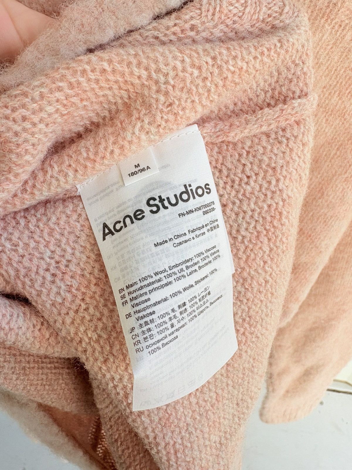 Acne Studios Acne Studios Pink Wool Sweater Size US M / EU 48-50 / 2 - 4 Thumbnail