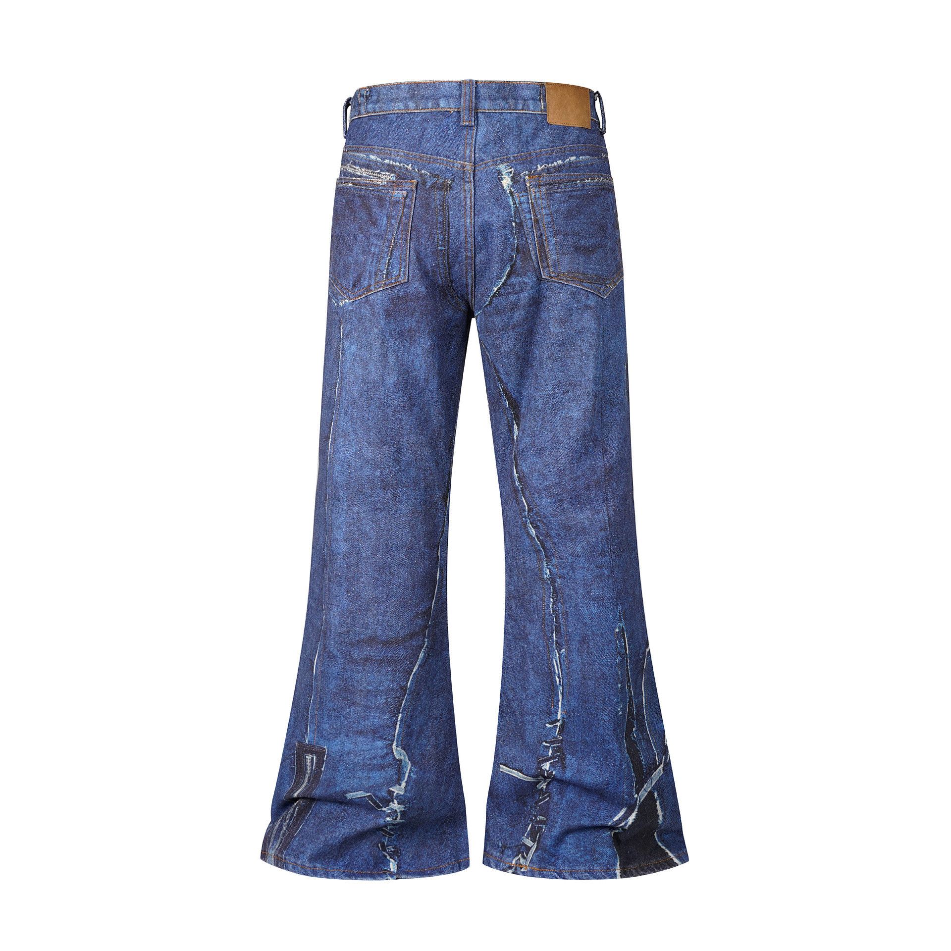 Japanese Brand × Jean Hand Painted Printed 3D Jeans Wide Leg Size US 36 / EU 52 - 10 Thumbnail