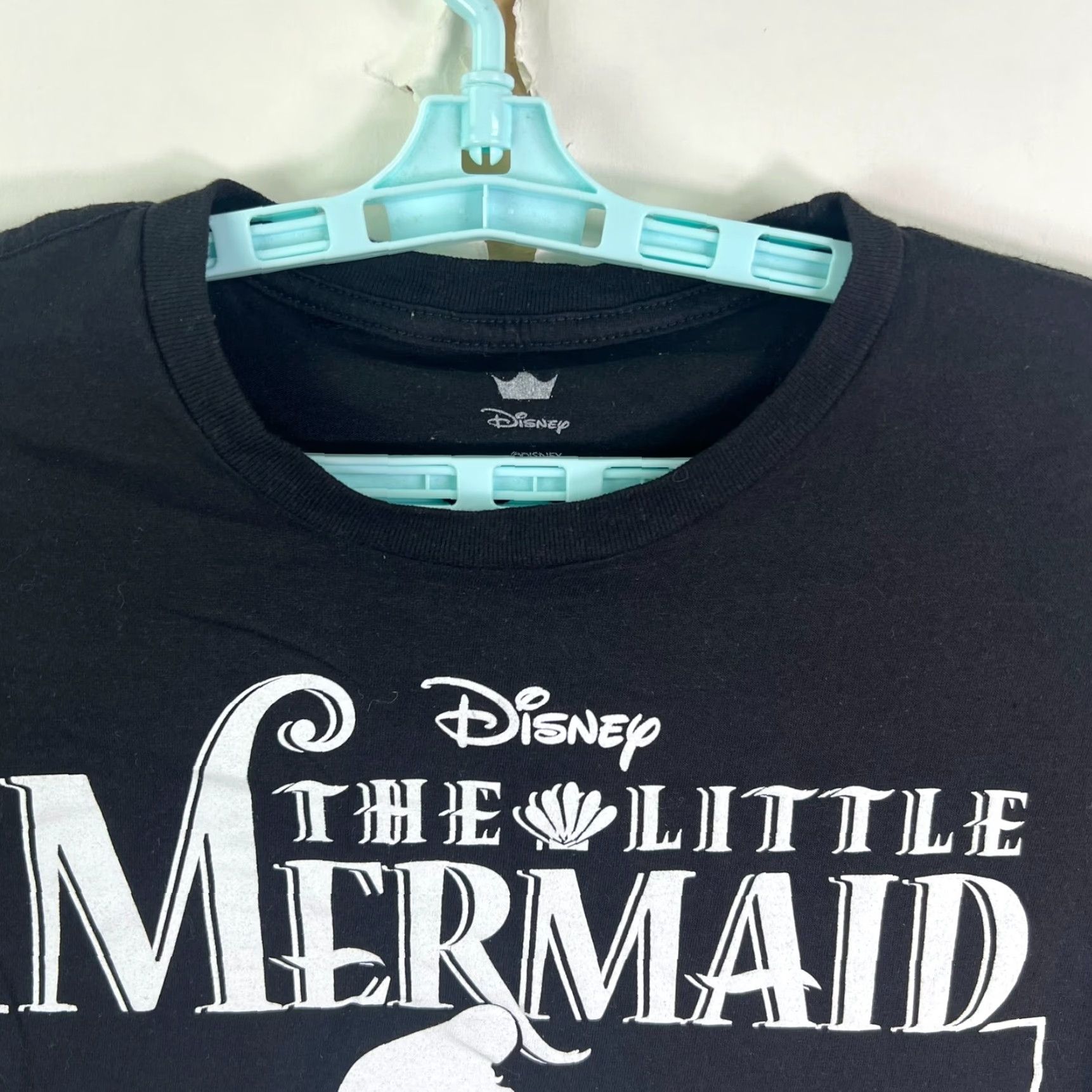 Disney Disney T-Shirt Black Adult M Short Sleeve Crew Neck Graphic Print Mermaid Logo Disney Little Mermaid Shirt Mens Size US M / EU 48-50 / 2 - 2 Thumbnail