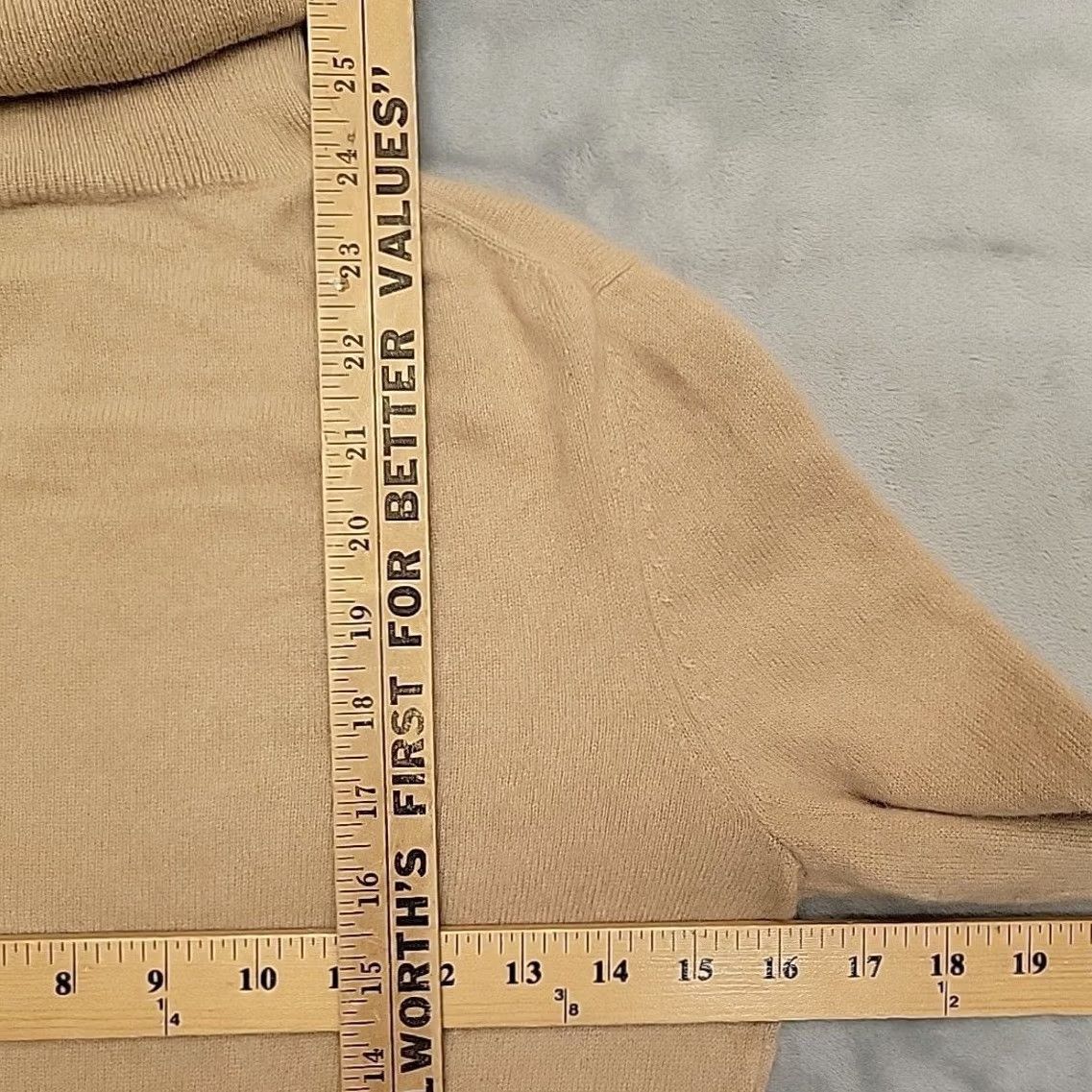 Vintage Alex Marie Turtleneck Sweater Womens Medium Tan Beige Cashmere Knit Luxury Soft Size M / US 6-8 / IT 42-44 - 8 Thumbnail