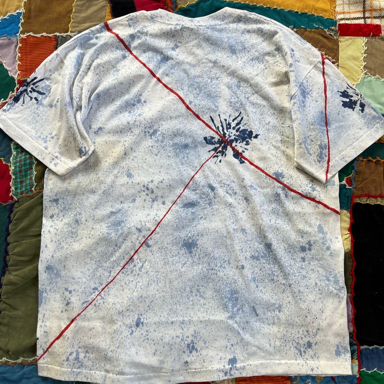 Other Vintage Winter Christmas Wrapping AOP Baby Blue Shirt Large Size US L / EU 52-54 / 3 - 2 Thumbnail