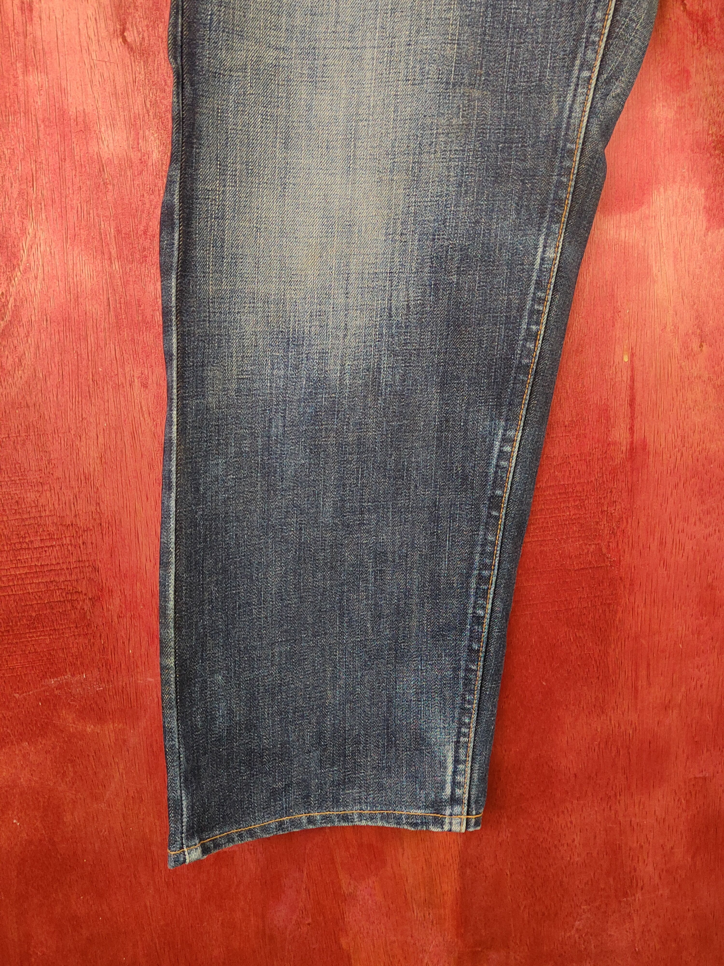 Levi's 569 Levi's vintage Dark Blue Distressed Ripped Jeans #S1828 Size US 31 - 4 Thumbnail
