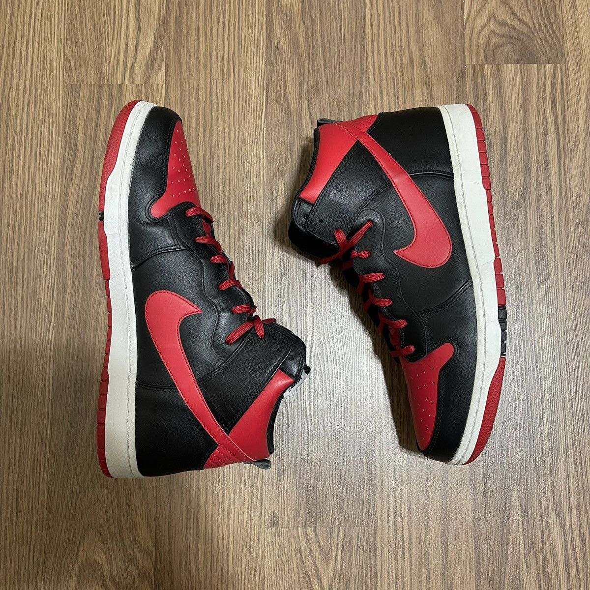 Nike SB 2014 Nike Dunk High CMFT - Bred Size US 13 / EU 46 - 4 Thumbnail