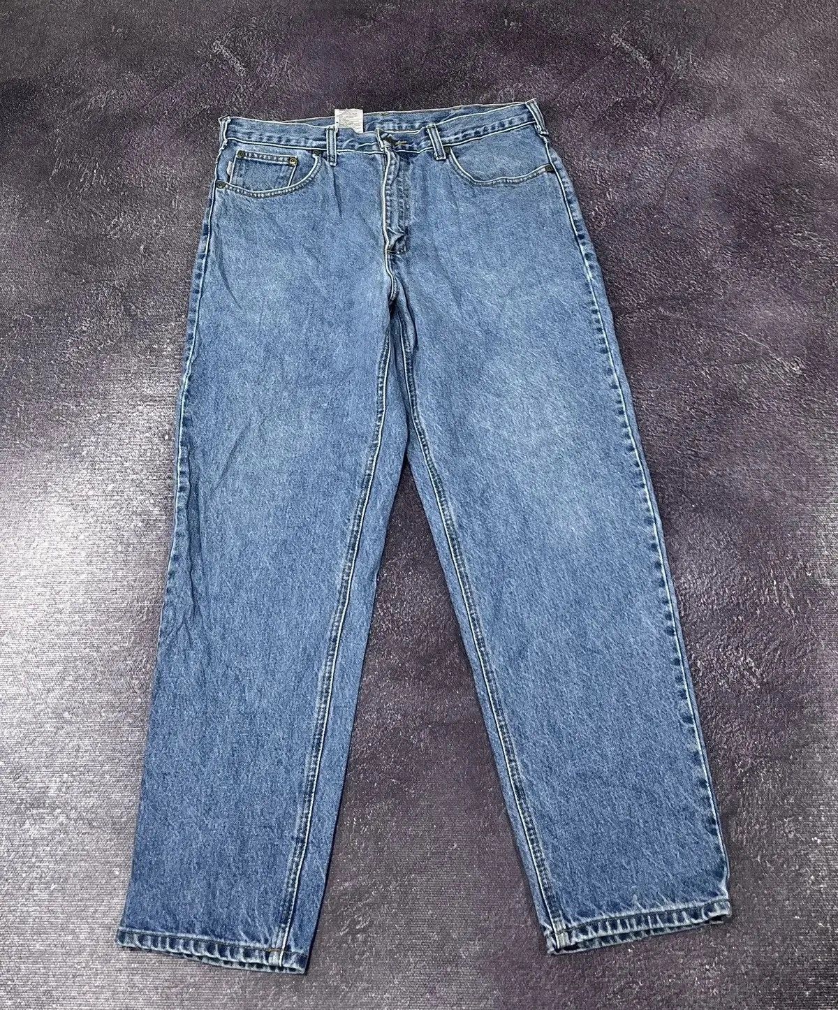 Carhartt × Vintage Vintage Carhartt Blue USA Relaxed Fit Hype Denim Jeans Size US 36 / EU 52 - 2 Thumbnail