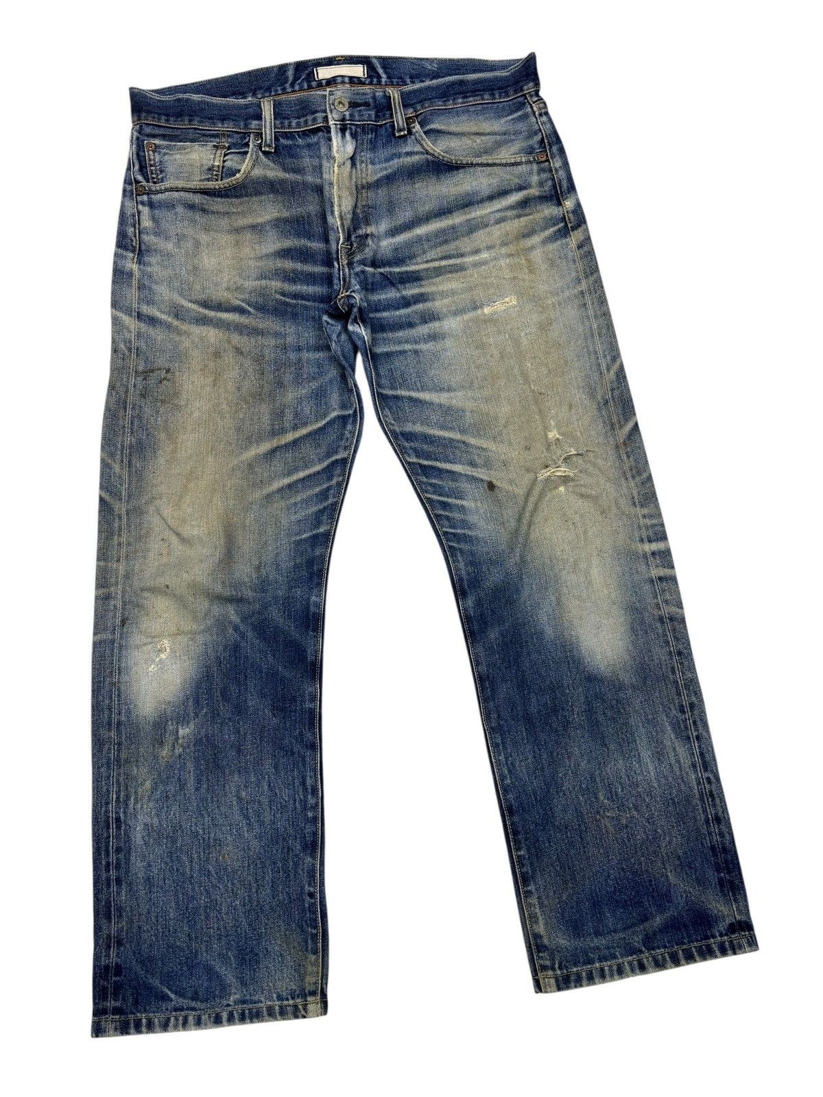 Undercover × Uniqlo Vintage Uniqlo Selvedge Dirty Distressed Denim Jeans Size US 36 / EU 52 - 3 Thumbnail