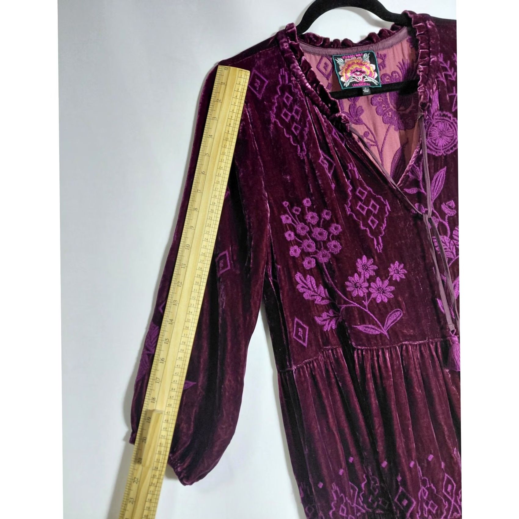 Johnny Was Johnny Was Los Angeles Purple Knit V-Neck Dress S Size S / US 4 / IT 40 - 7 Thumbnail