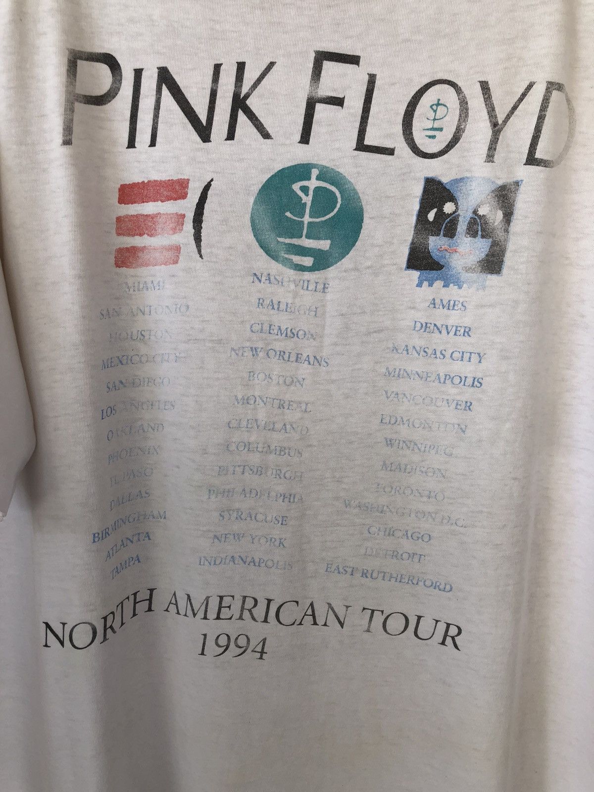 Band Tees × Pink Floyd × Vintage Vintage 90s PINK FLOYD Division Bell Tour Tee Size US XL / EU 56 / 4 - 12 Thumbnail