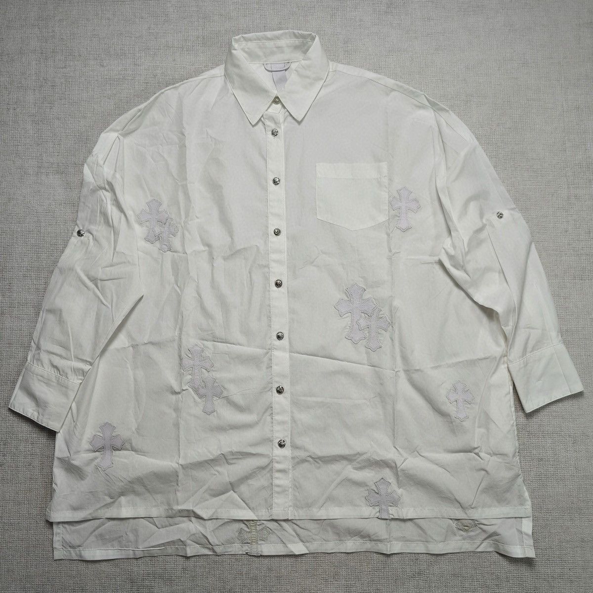 Chrome Hearts Chrome Hearts Cross Patches Poncho Shirts Size US S / EU 44-46 / 1 - 1 Thumbnail