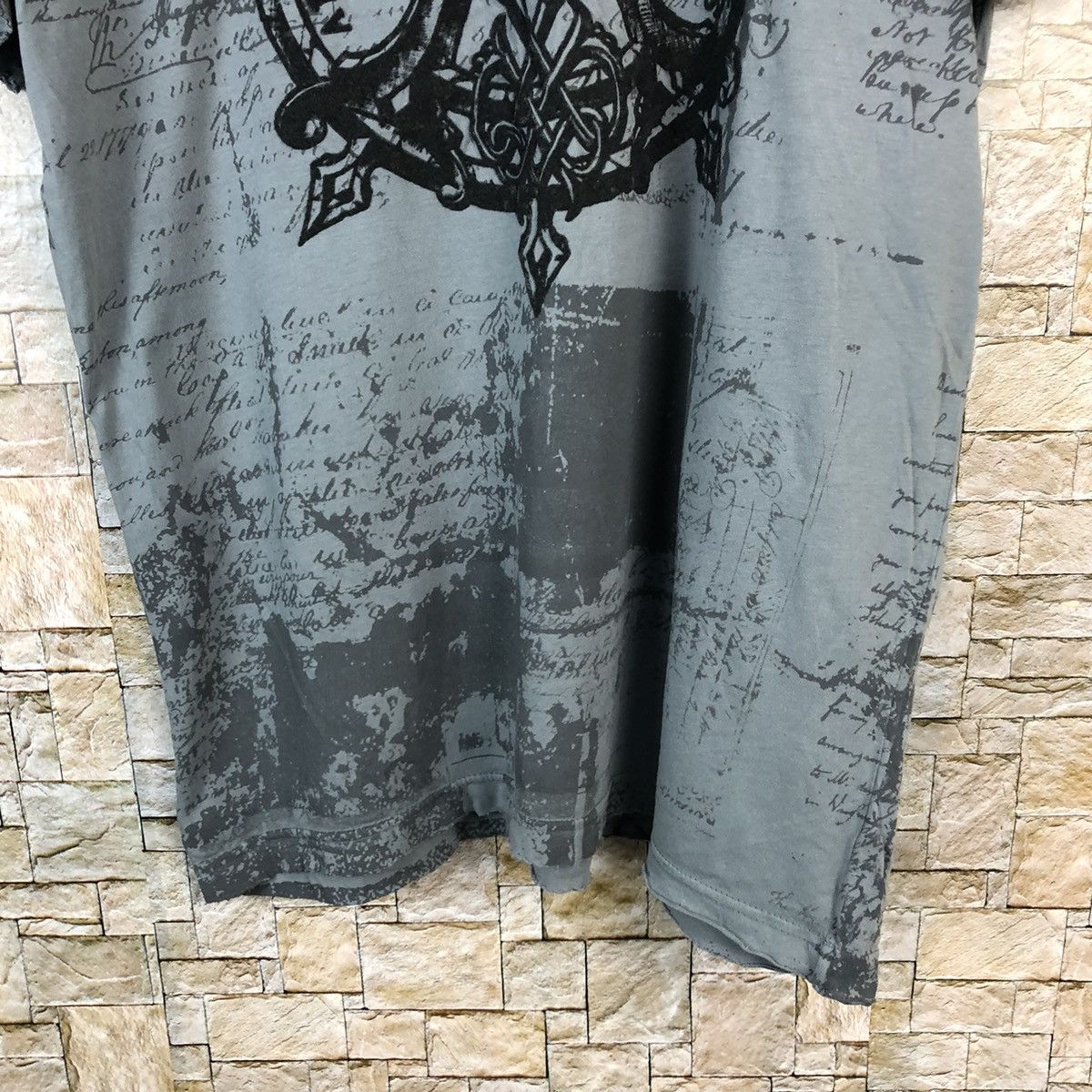 Affliction Affliction Los Angeles streetwear Grey T-Shirt tee #A548 Size US L / EU 52-54 / 3 - 6 Thumbnail