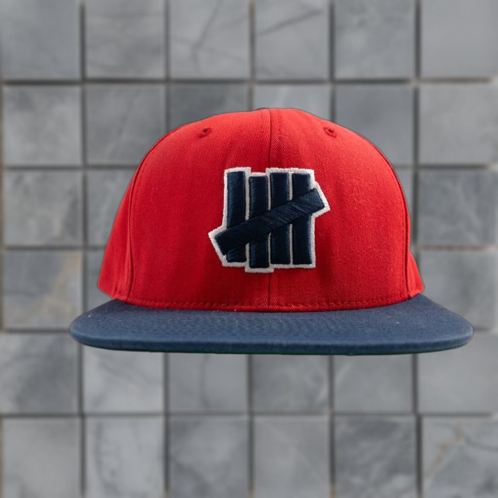 Undefeated VINTAGE Undefeated Men's Snapback Hat Casual Streetwear Red Cotton 90s Outdoor Adjustable Size ONE SIZE - 1 Thumbnail