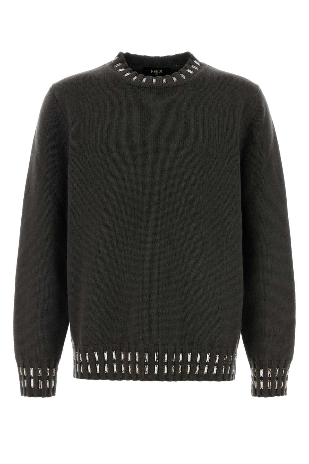 Fendi Charcoal Wool Blend Sweater Size US XL / EU 56 / 4 - 1 Thumbnail