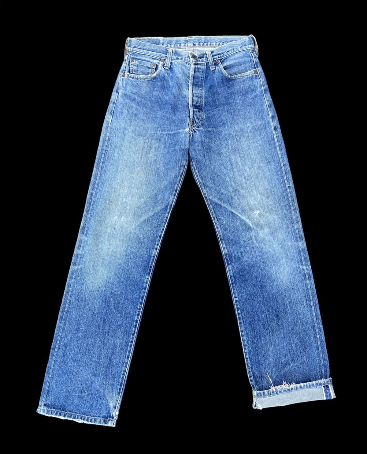 image of Levis x Levis Vintage Clothing Size 29 Vintage Levi's 501Xx Redline Big E Distressed in Blue, Men's