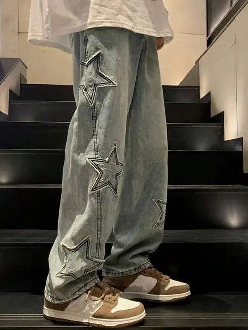Japanese Brand Star Skate Baggy Denim Jeans Loose fit Size US 34 / EU 50 - 2 Thumbnail