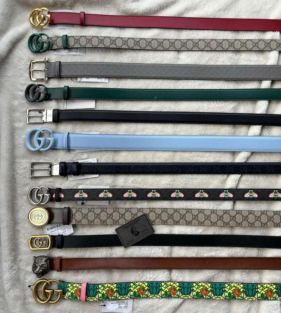 Gucci Gucci Navy Monogram GG Belt Size 32 - 3 Thumbnail