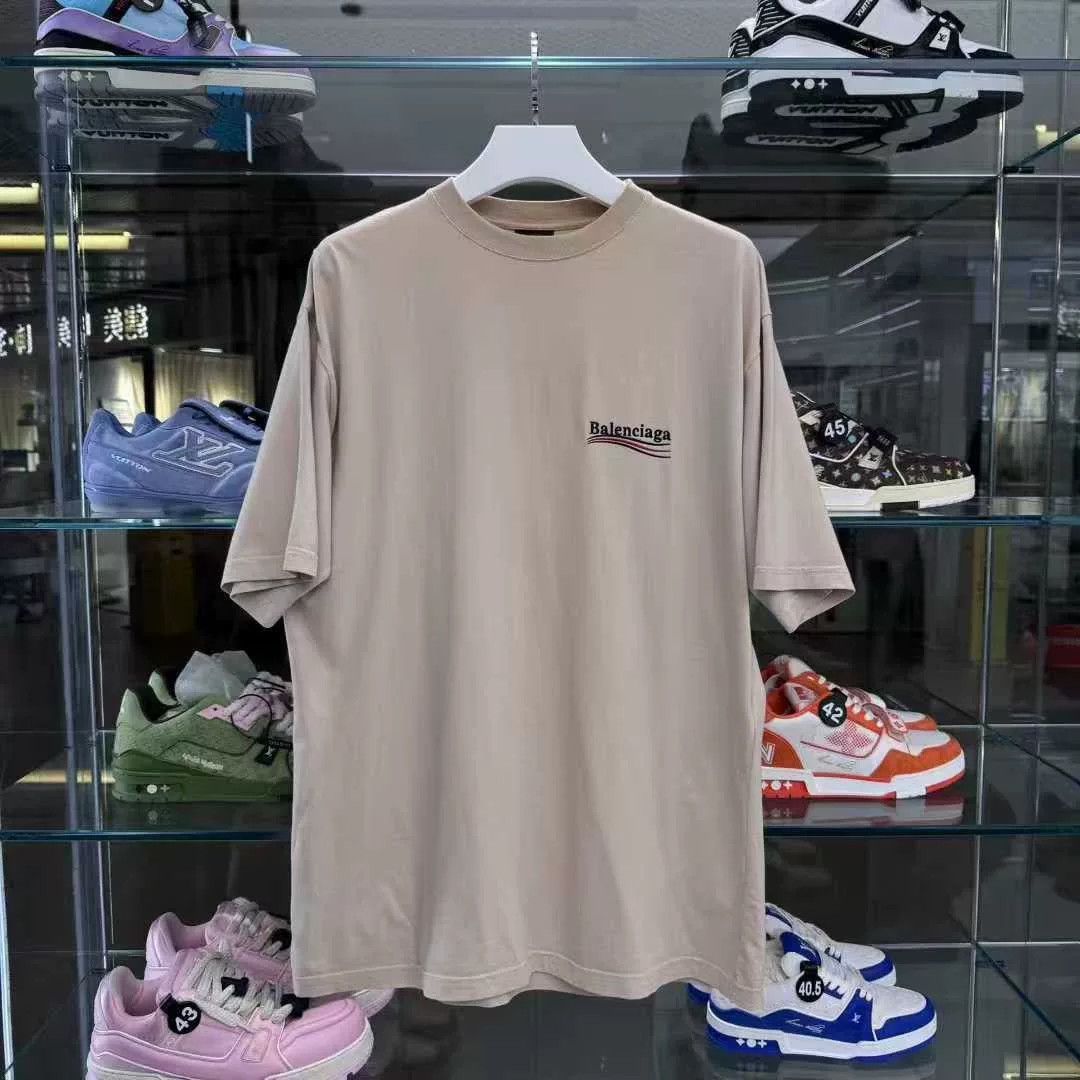 Balenciaga Balenciaga Oatmeal Coke Wave Short Sleeve Size US S / EU 44-46 / 1 - 1 Thumbnail