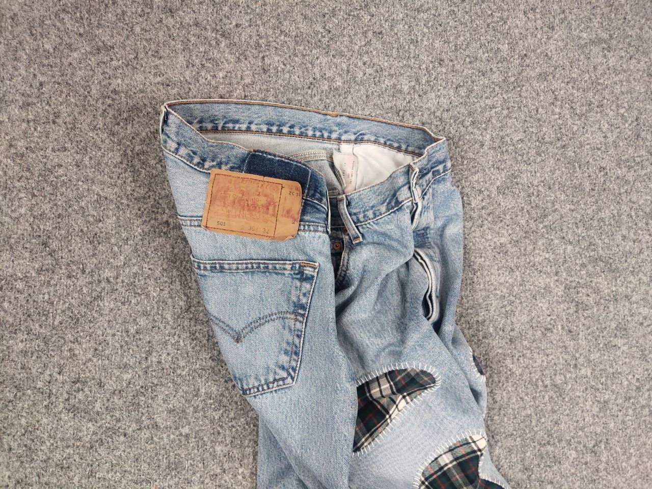Levi's Rare Vintage 90's levis 501 x Sashiko Patchwork Denim Jeans Size US 36 / EU 52 - 12 Thumbnail
