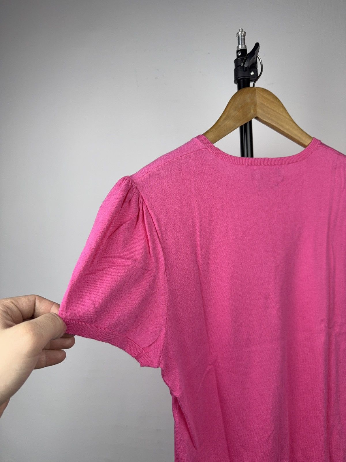 Polo Ralph Lauren Luxury 00s Polo Ralph Lauren Pink Knit Short Sleeve Tee Size L / US 10 / IT 46 - 9 Thumbnail
