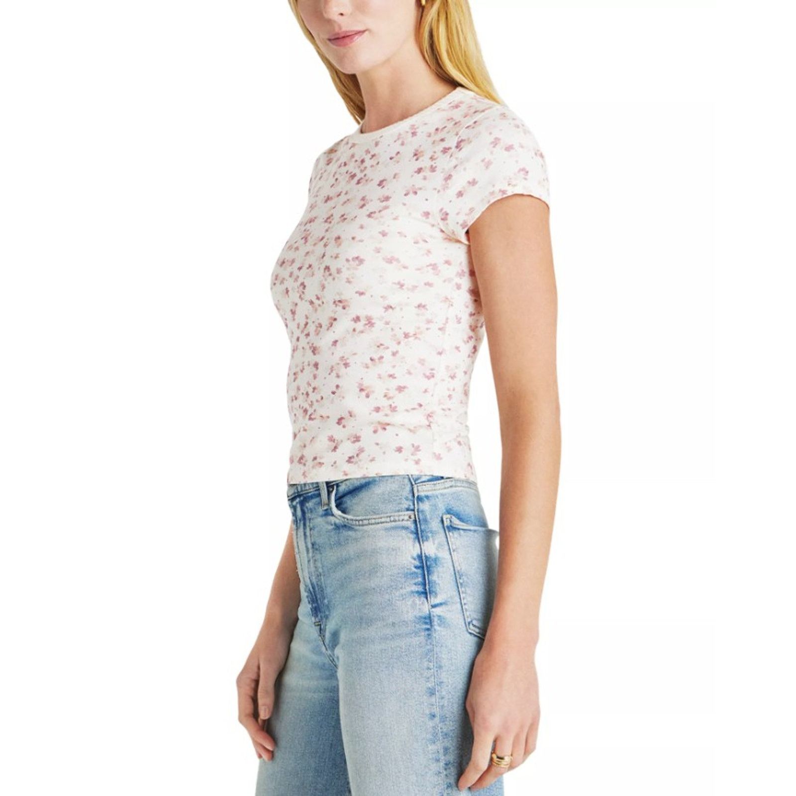 Splendid Splendid Women Linen/Viscose Knit Floral Short Sleeve Tee S Size S / US 4 / IT 40 - 4 Thumbnail