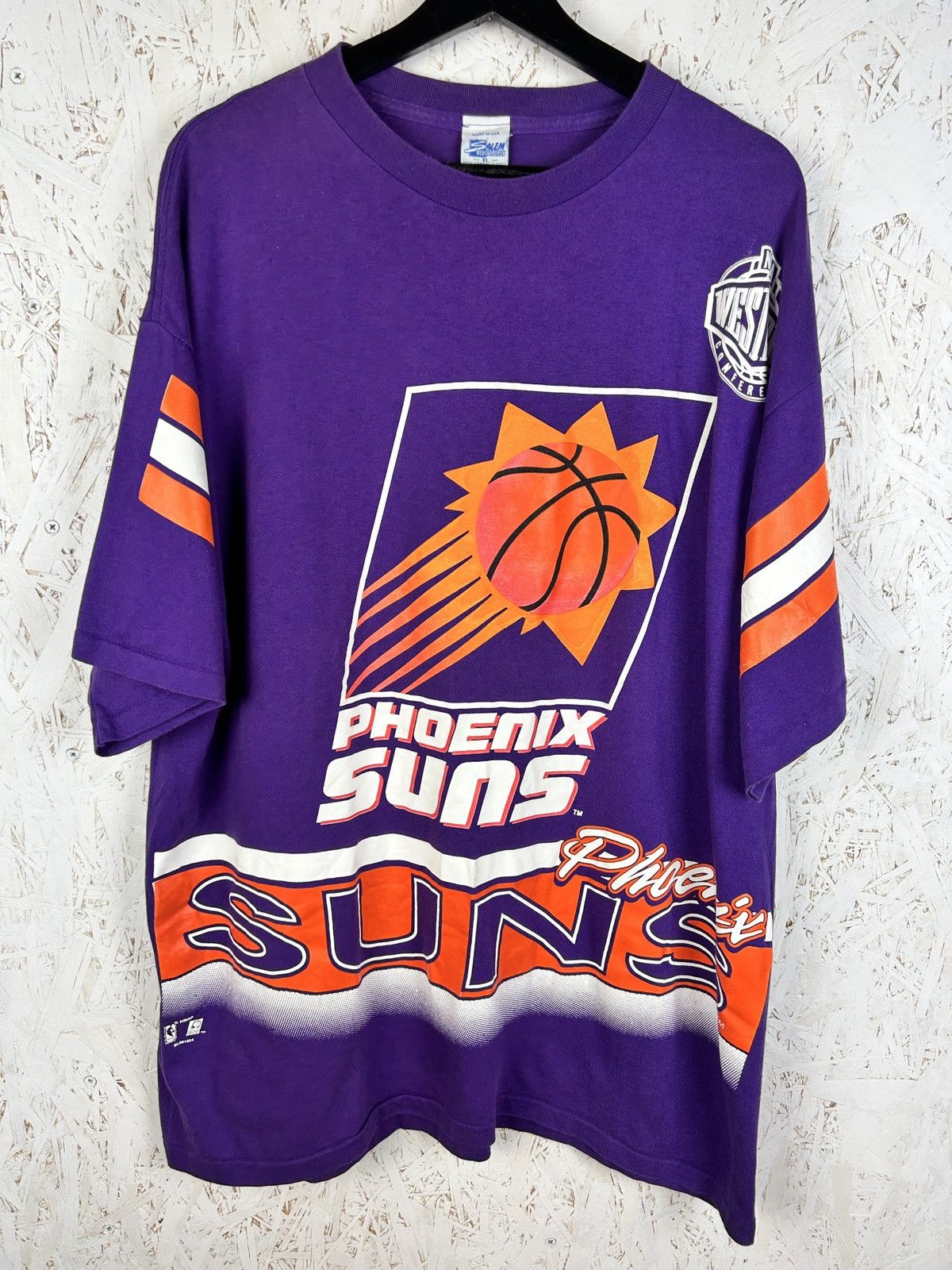 NBA 90s Salem Sportswear Phoenix Suns NBA AOP T-Shirt Purple XL Size US XL / EU 56 / 4 - 1 Thumbnail