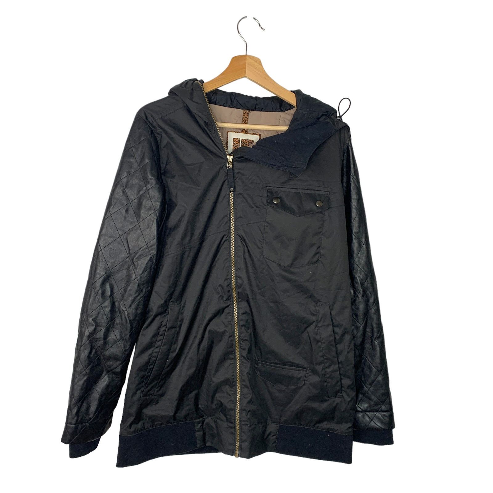 Burton Burton Snow Jacket White Collection Faux Leather Sleeves Size L / US 10 / IT 46 - 1 Thumbnail