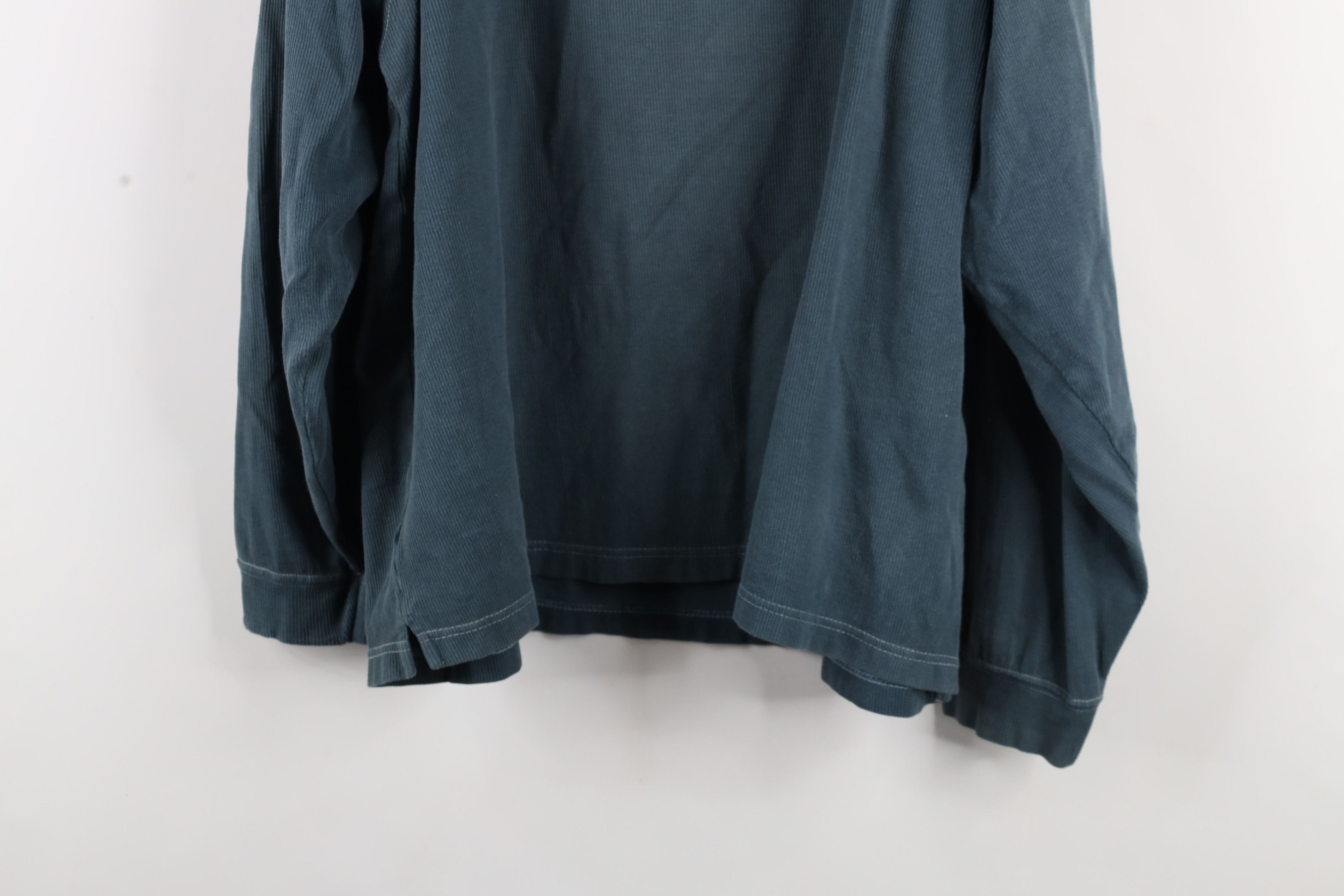 Vintage Vintage 90s Streetwear Ribbed Knit Boxy Fit Henley T-Shirt Size US L / EU 52-54 / 3 - 15 Thumbnail