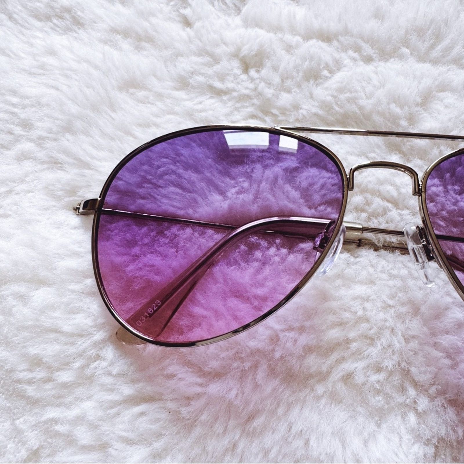 Other Rosalia Purple Full Rim Aviator Sunglasses Size ONE SIZE - 3 Thumbnail