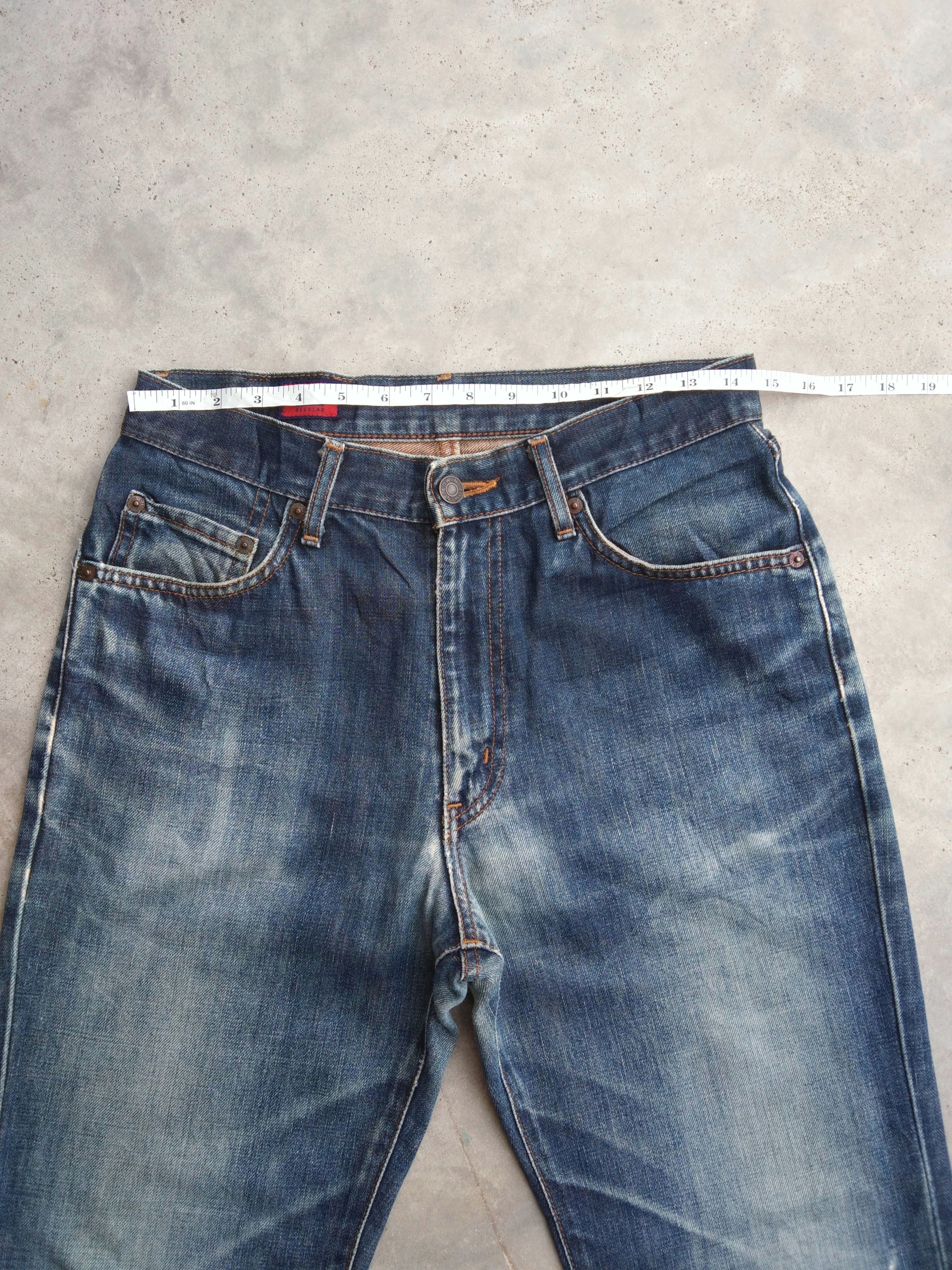 Japanese Brand Vintage Edwin Faded Blue Released Hem Distressed Jeans Size US 29 - 3 Thumbnail