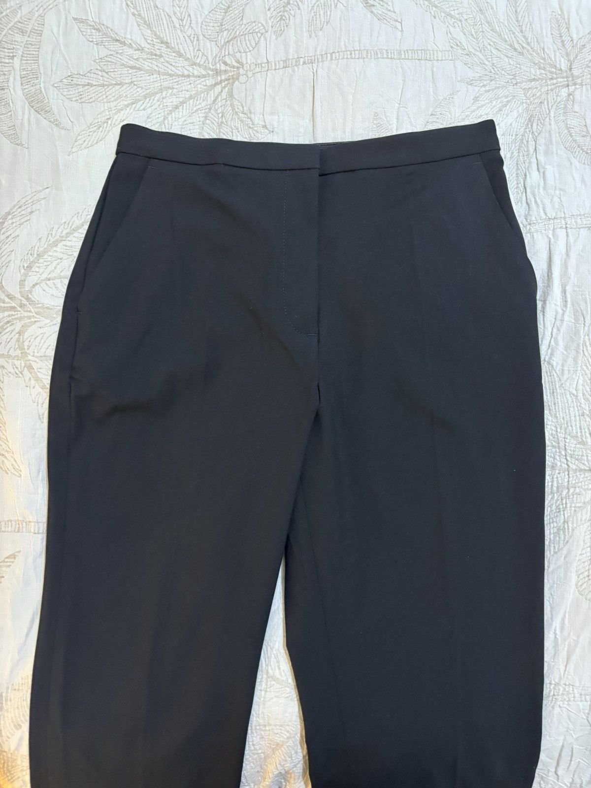 H&M Black Straight Leg Trousers Size 27" / US 4 / IT 40 - 2 Thumbnail