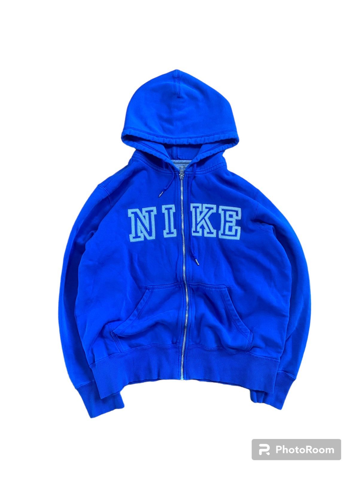 image of Nike Spell Out Amazing Y2K Zip Hoodie in Blue, Men's (Size Large)