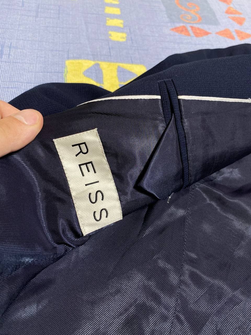 Reiss × Vintage Reese navy velvet blazer Size 42R - 2 Thumbnail