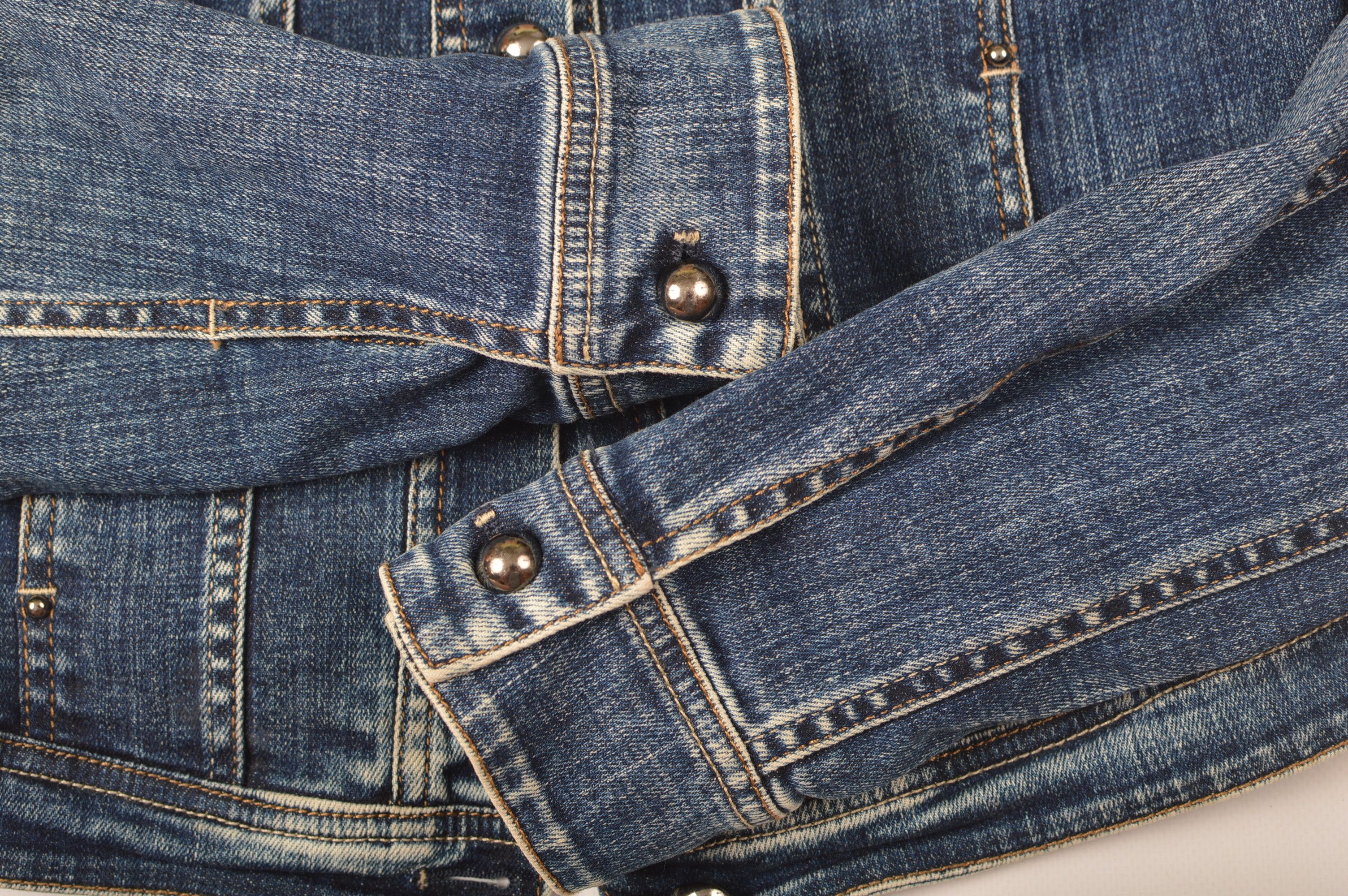 Designer High Use Womens Blue Denim Jacket Size M / US 6-8 / IT 42-44 - 5 Thumbnail