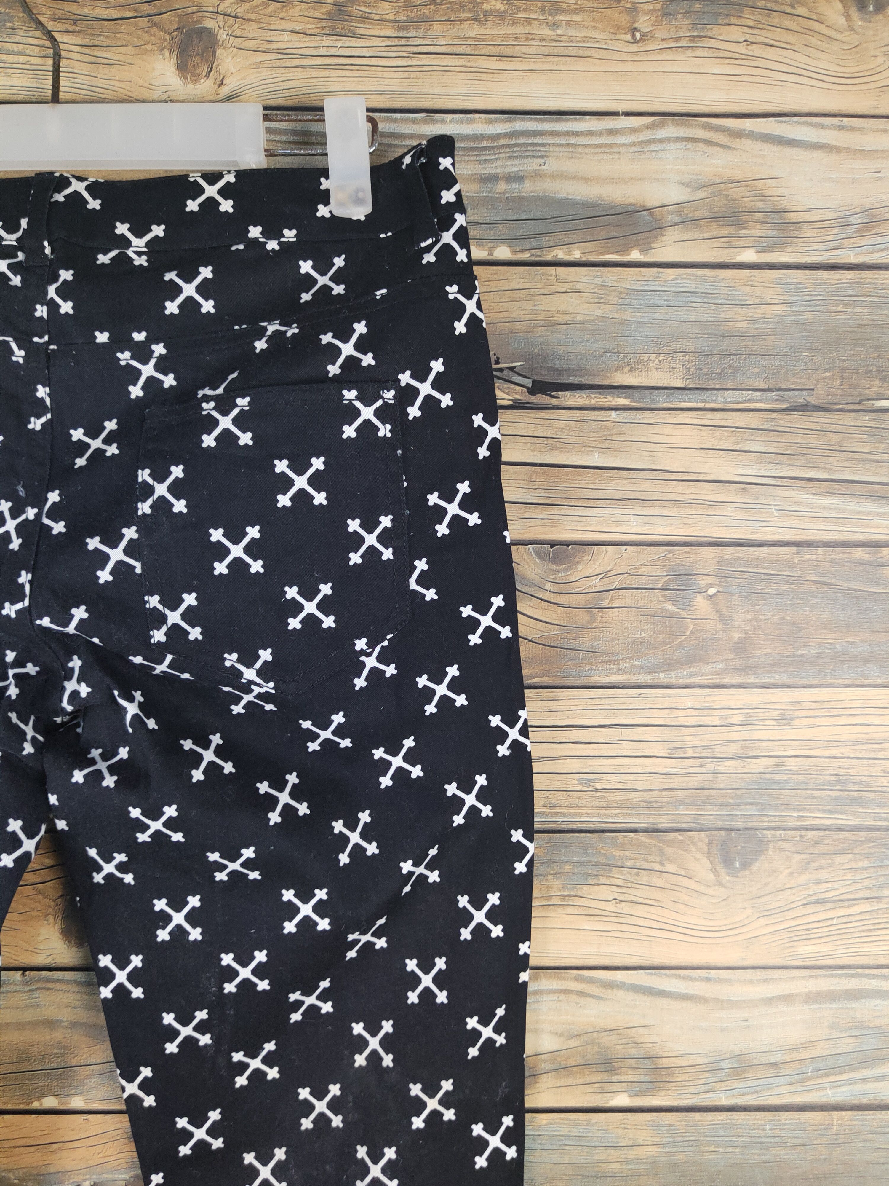 Divided DL Divided H&M Black White Multipocket Casual Pants #46-011 Size 31" - 10 Thumbnail
