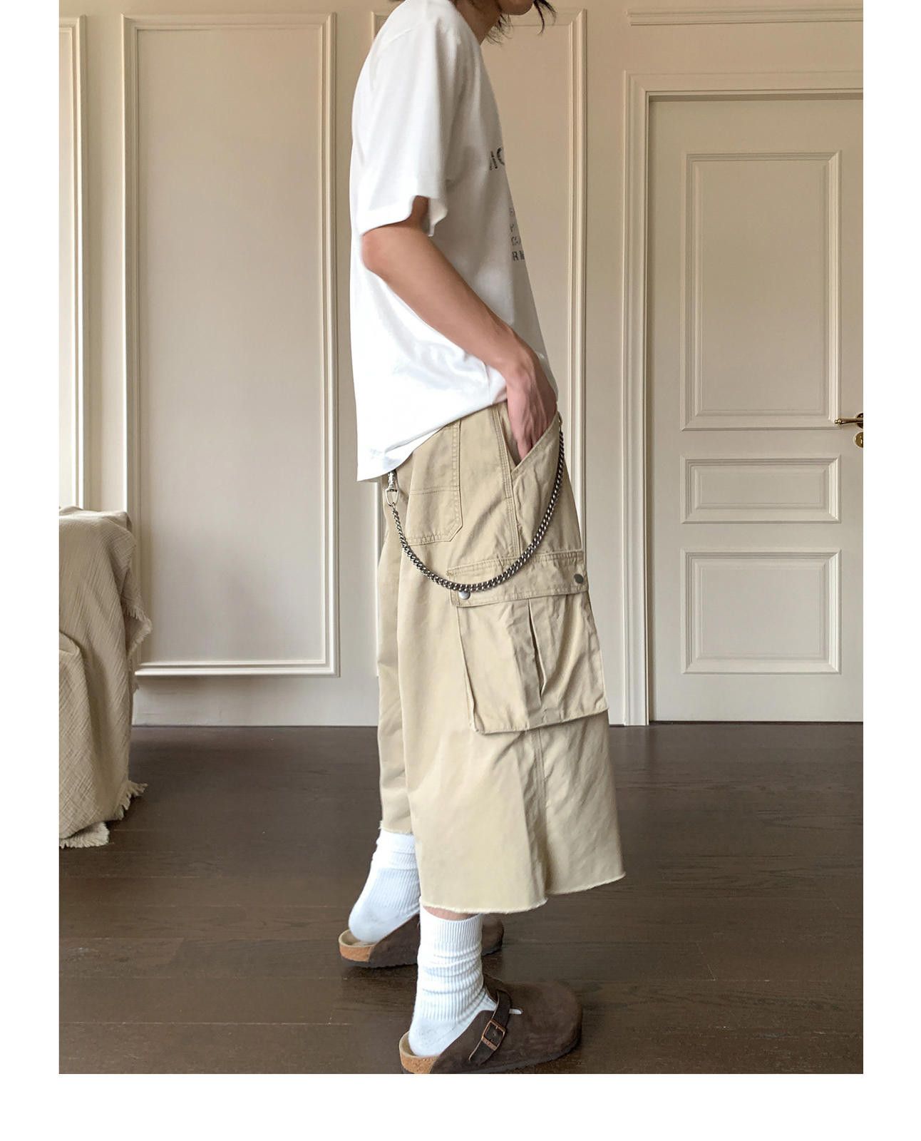 Other Beige Multi-Pocket Cotton Cargo Shorts Size US 30 / EU 46 - 5 Thumbnail